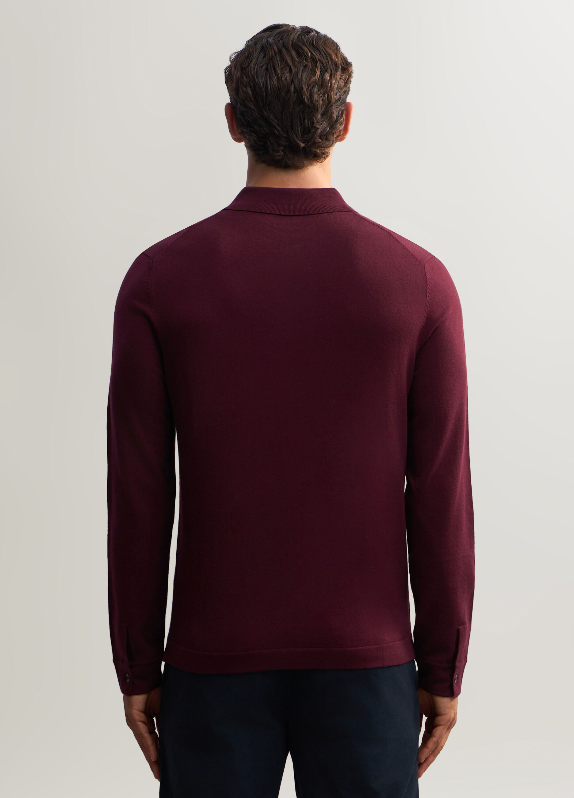 Polo in maglia misto cotone uomo_1