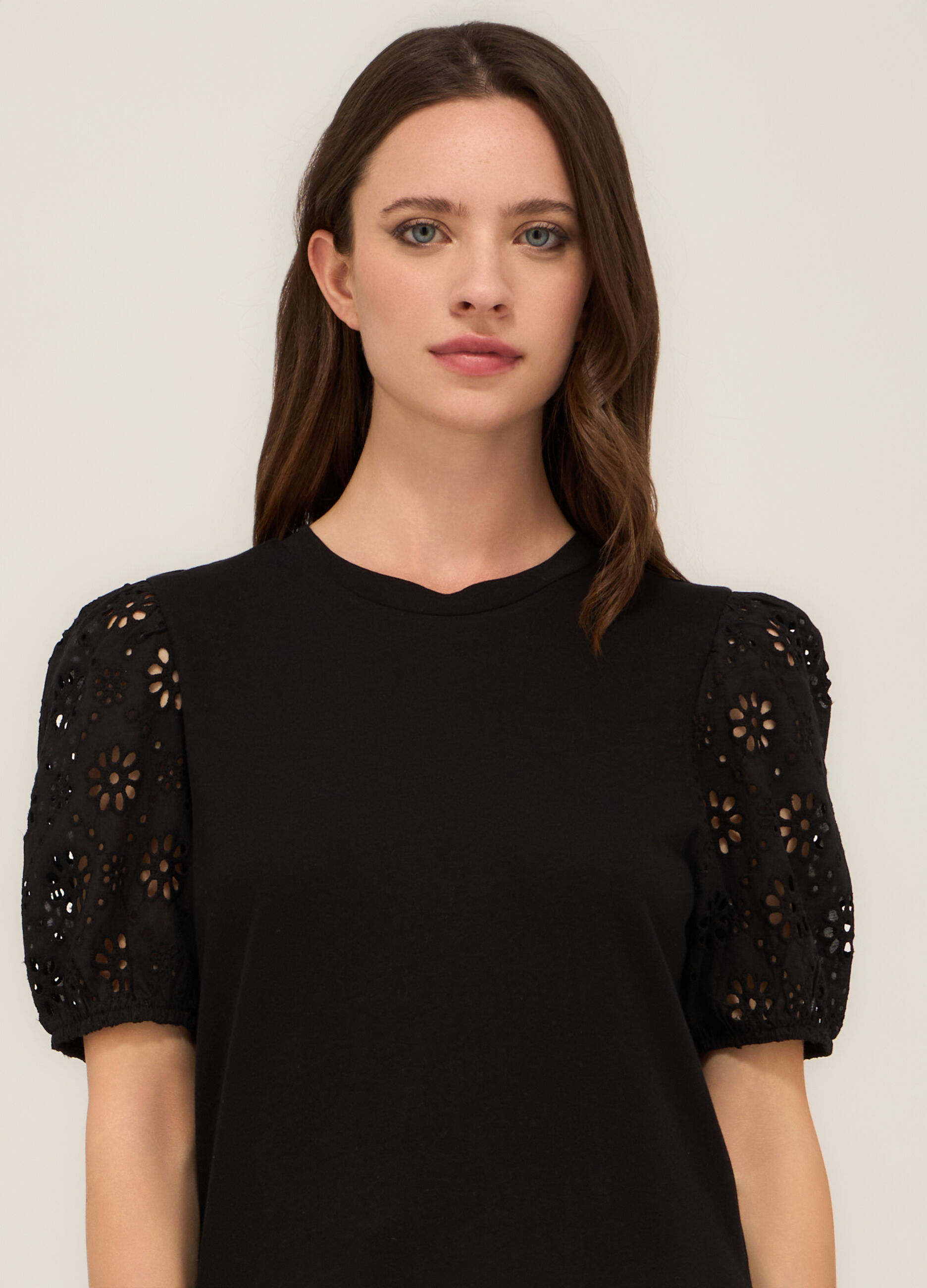 T-shirt in jersey di puro cotone donna_2