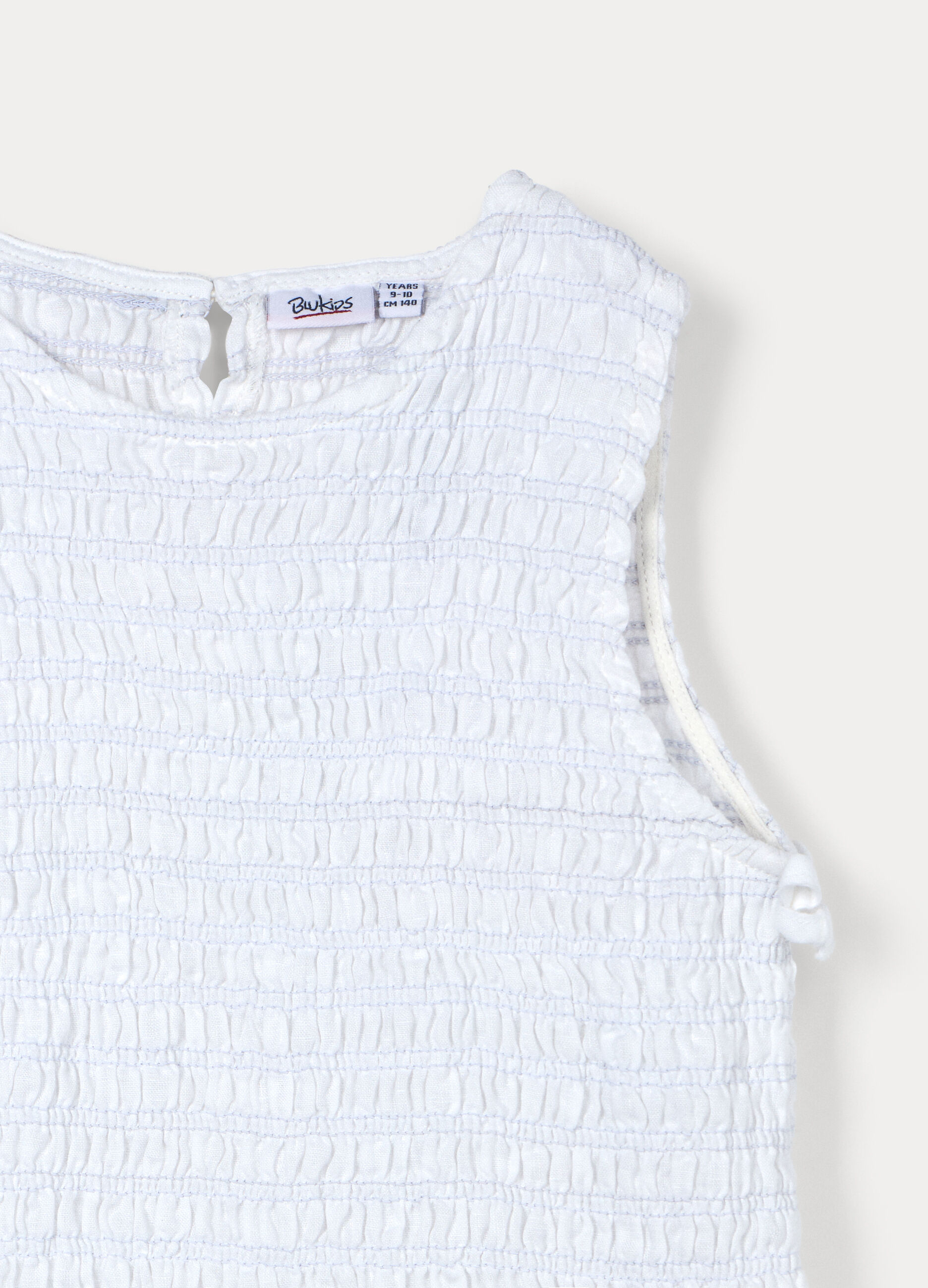 Blusa Fit Slim girocollo misto lino ragazza_2