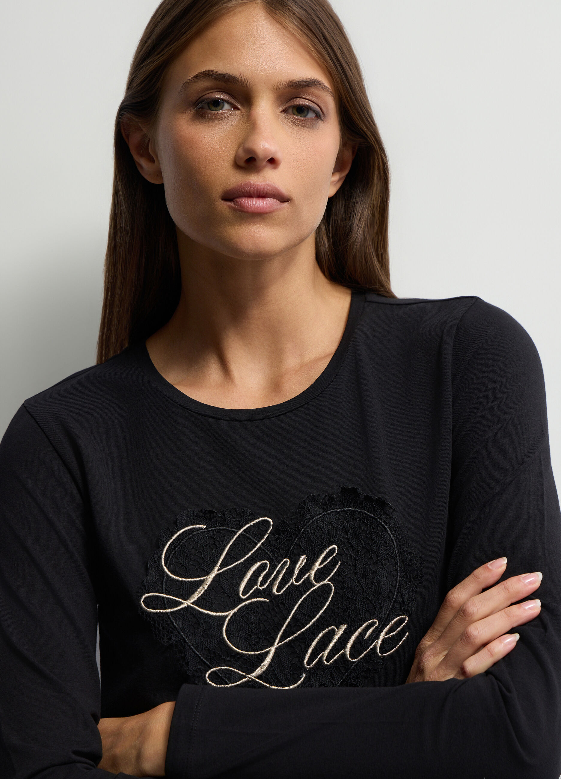 T-shirt girocollo stretch donna_2