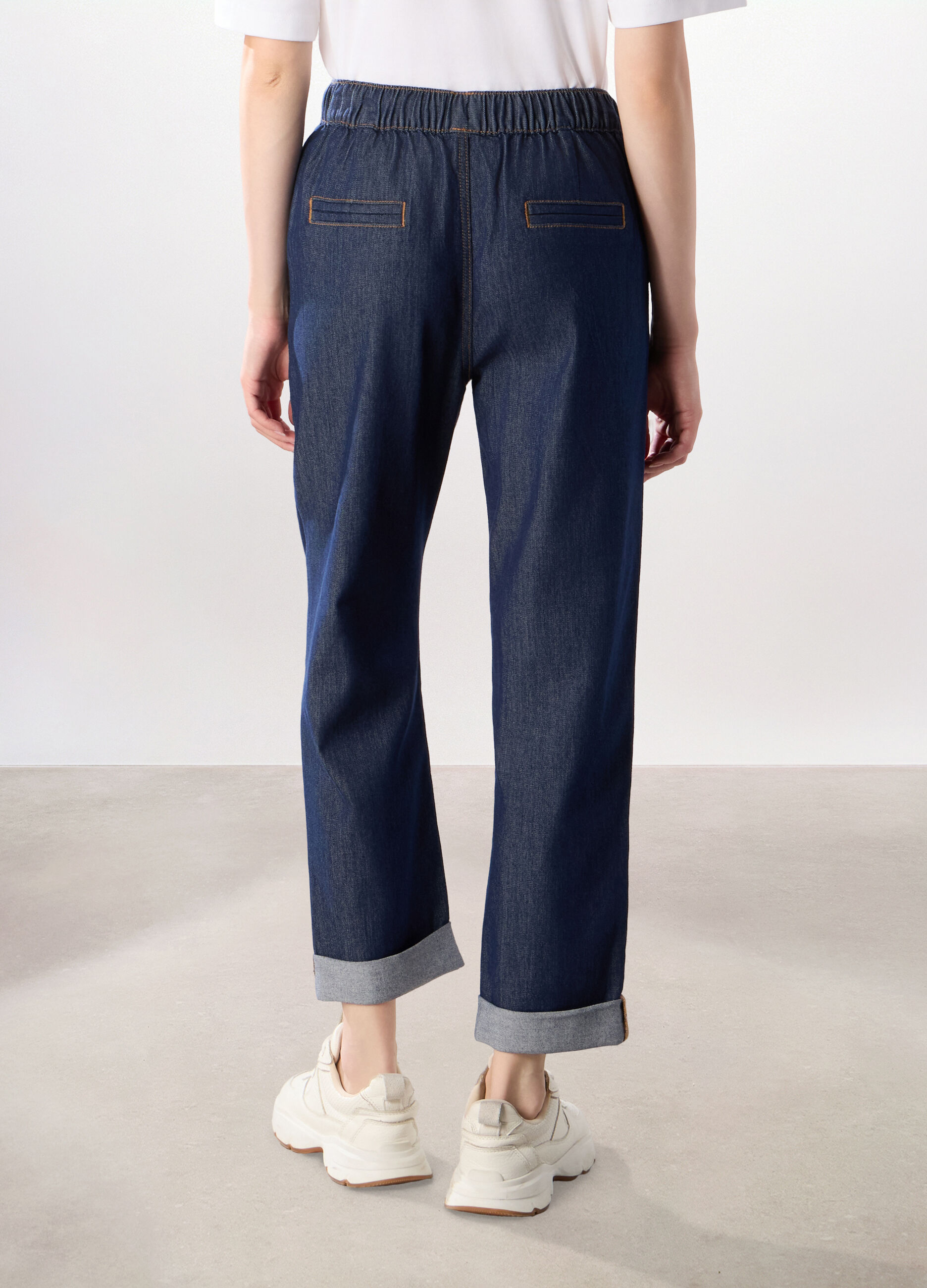 Jeggings in denim misto cotone donna_1