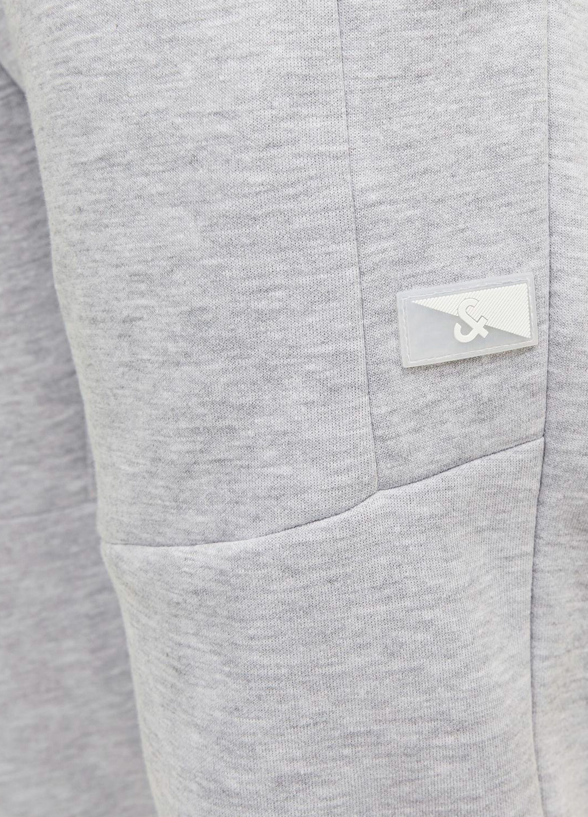 Jogger slim fit in cotone mélange uomo_5