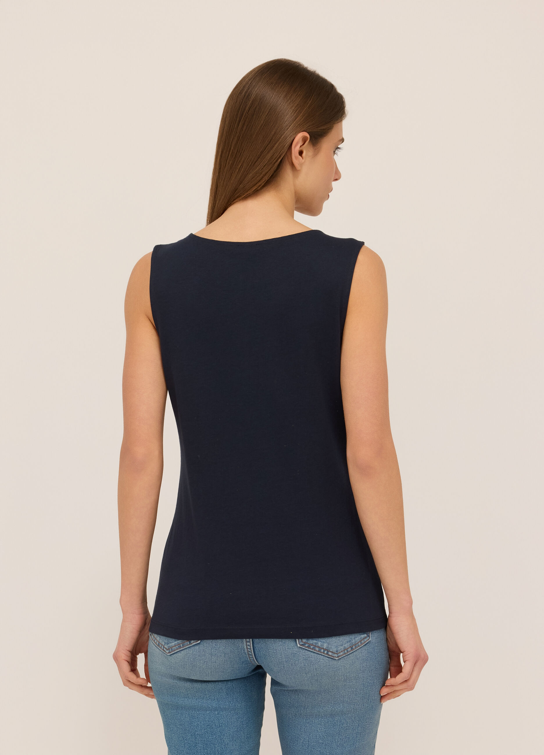 Canotta in jersey di puro cotone donna_1