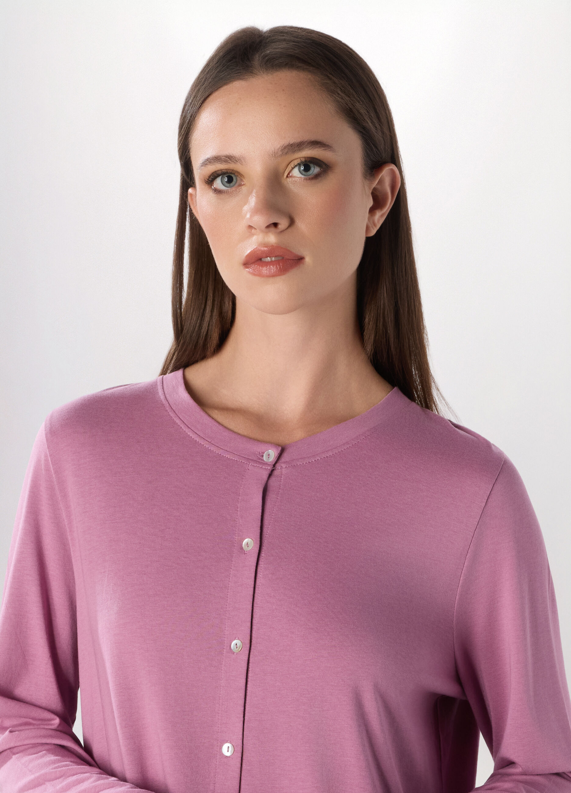 Camicia da notte in cotone con pizzo donna_2