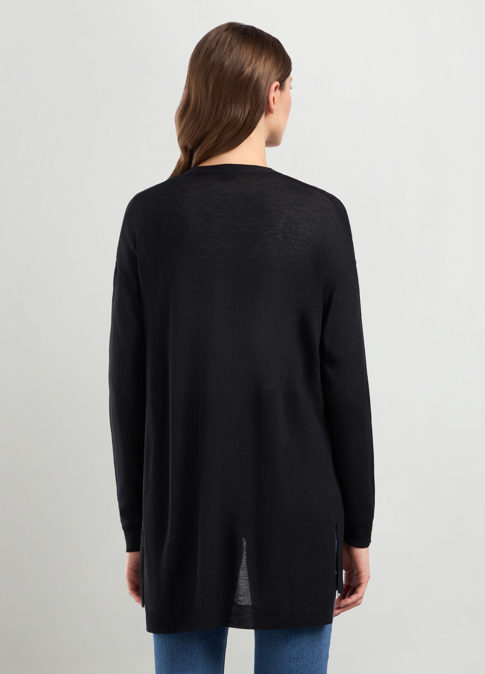 Cardigan in misto viscosa aperto donna_1
