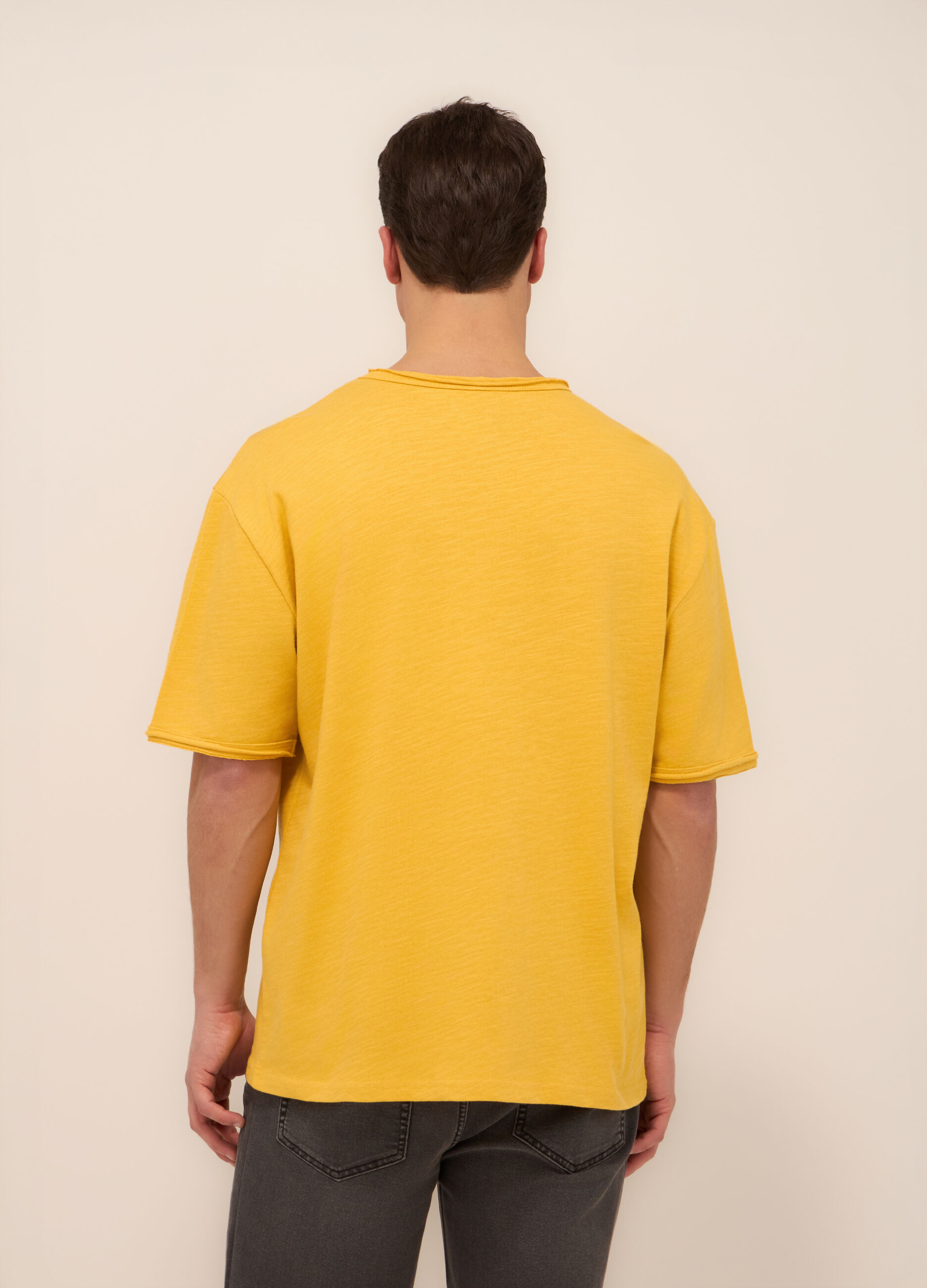 T-shirt girocollo in jersey di cotone uomo_1