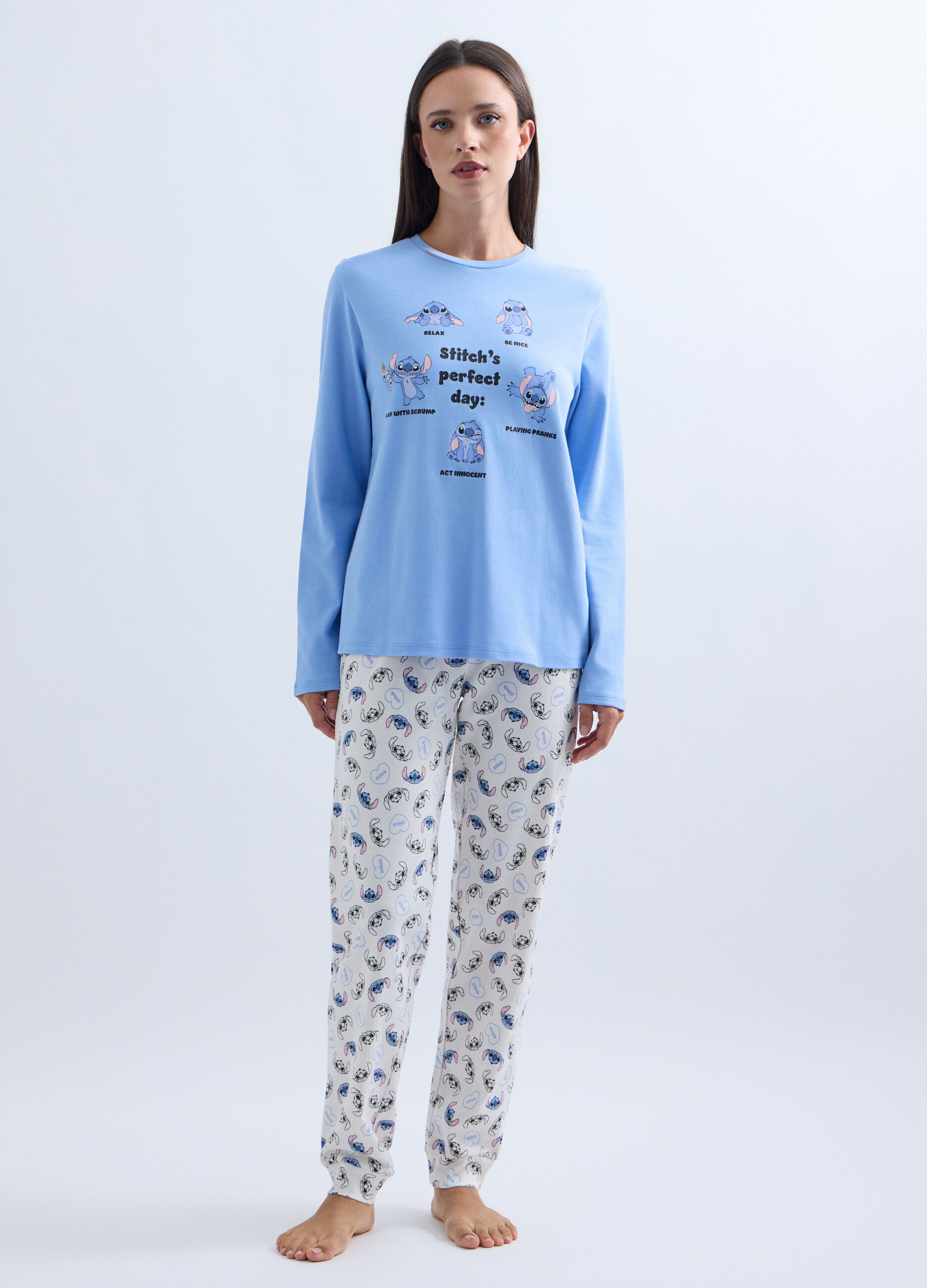 Set pigiama Disney in interlock di puro cotone donna