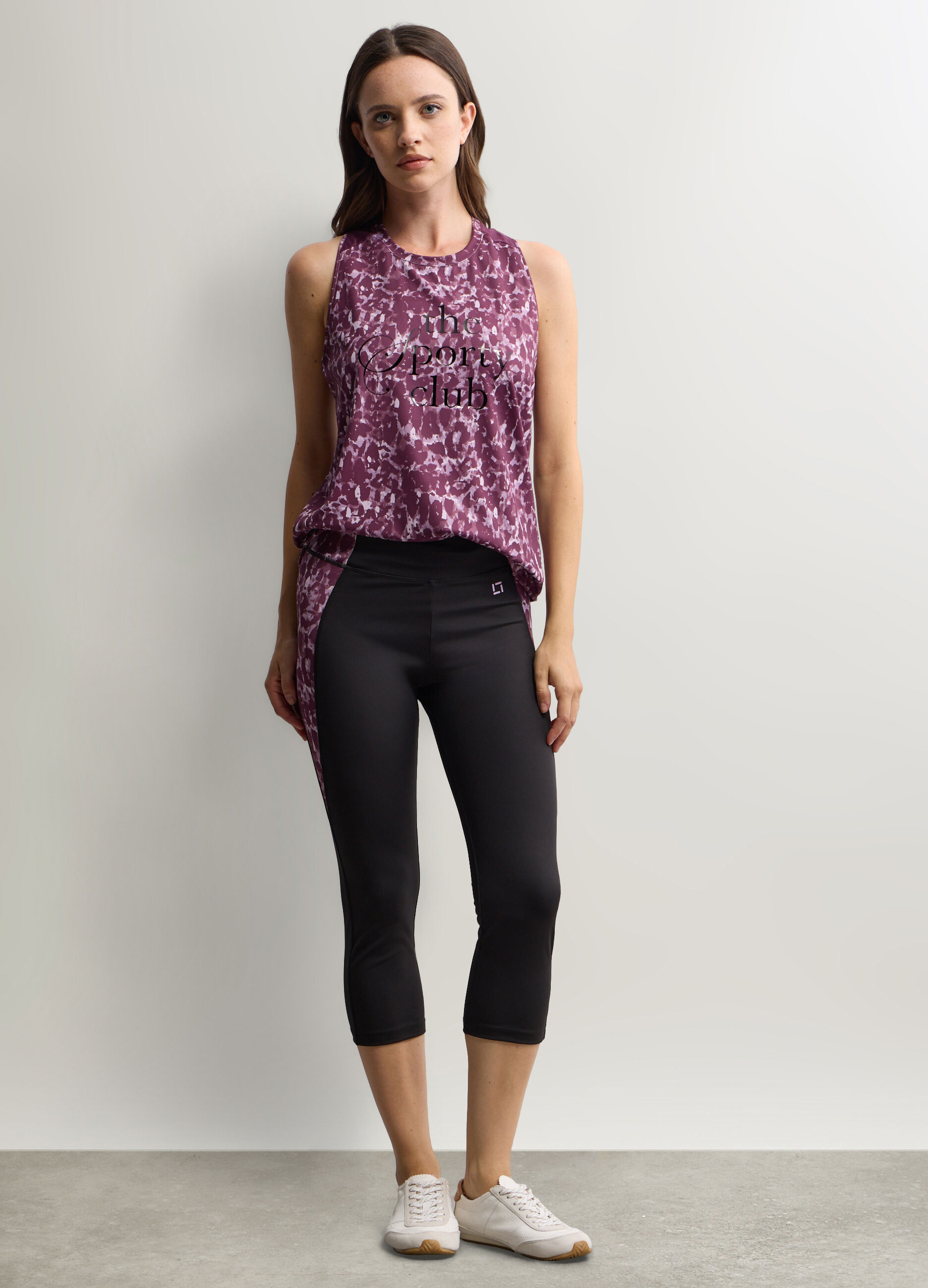 Leggings Capri in interlock stretch donna_0