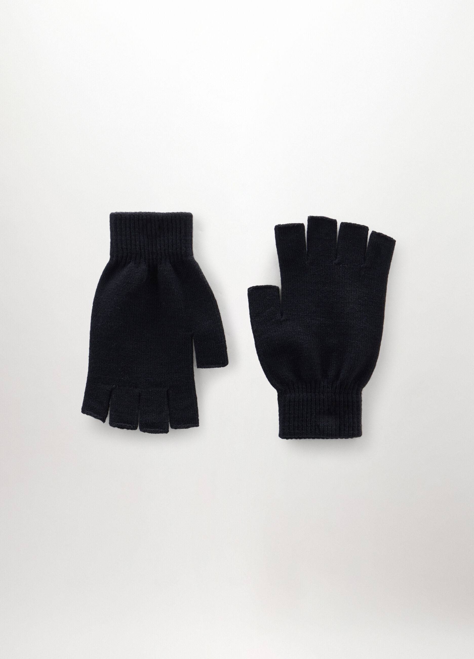 Guanti mezze dita in maglia uomo_0