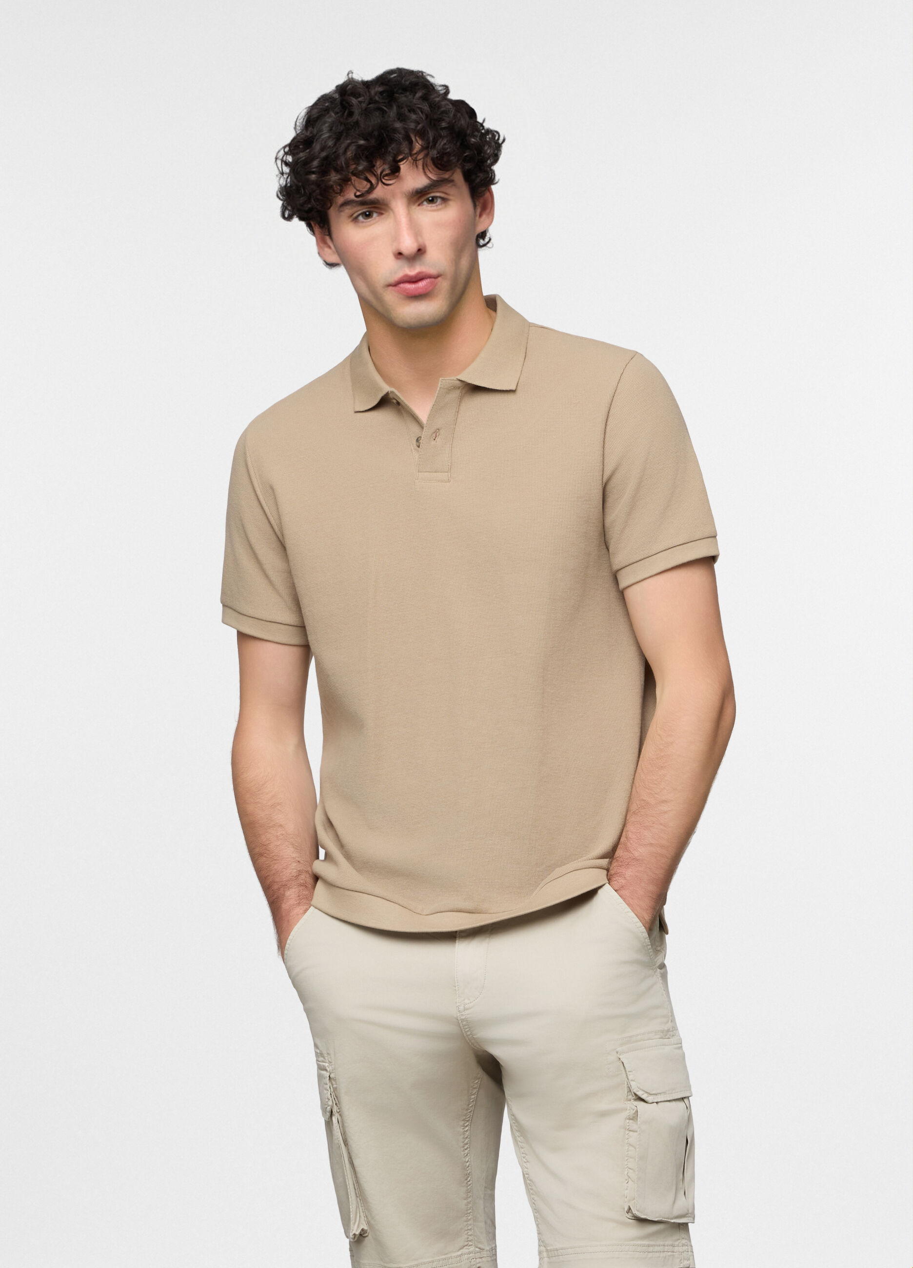 Polo a maniche corte in maglia uomo_0