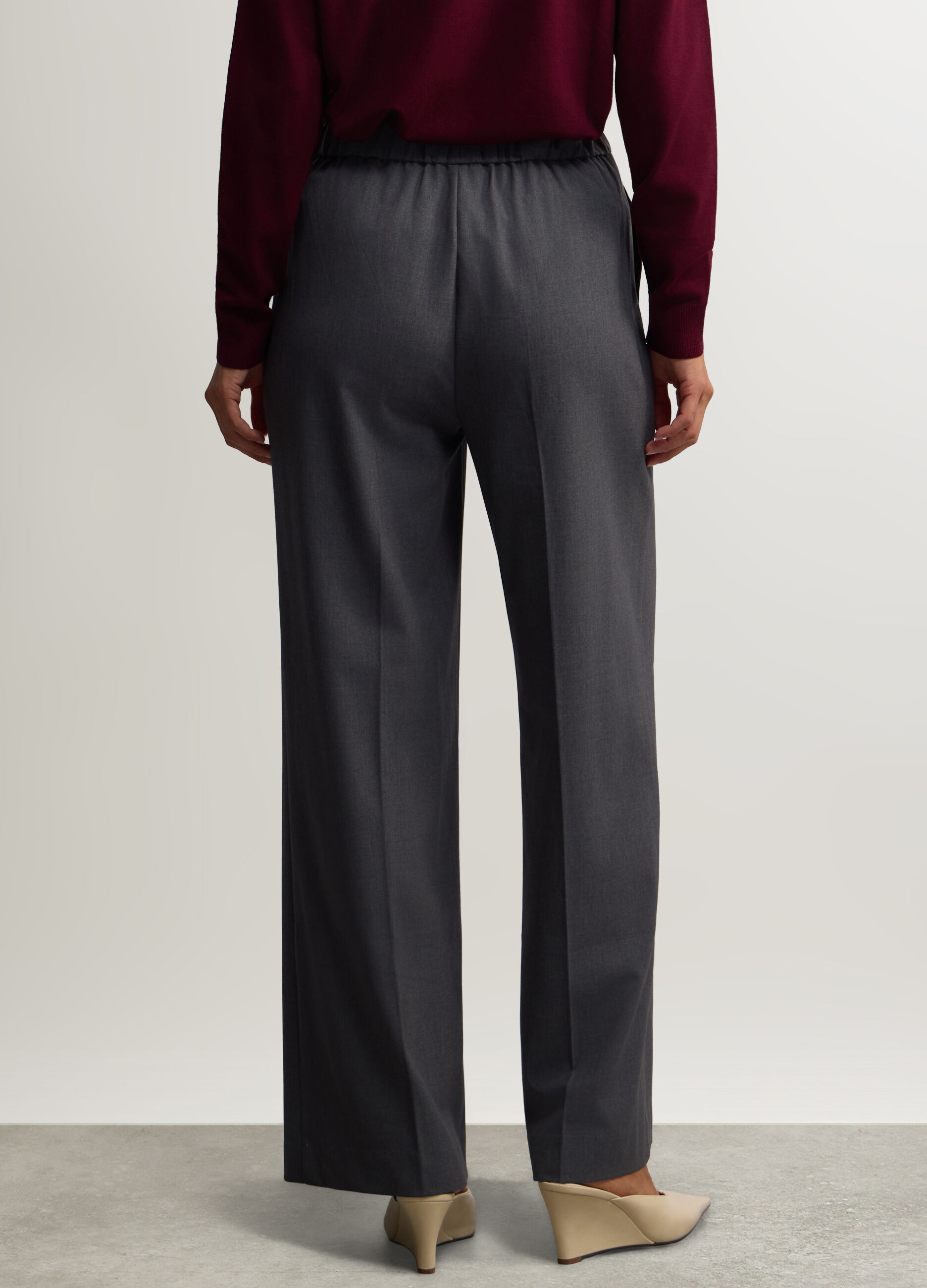 Pantaloni Straight Fit in poli-viscosa donna_2