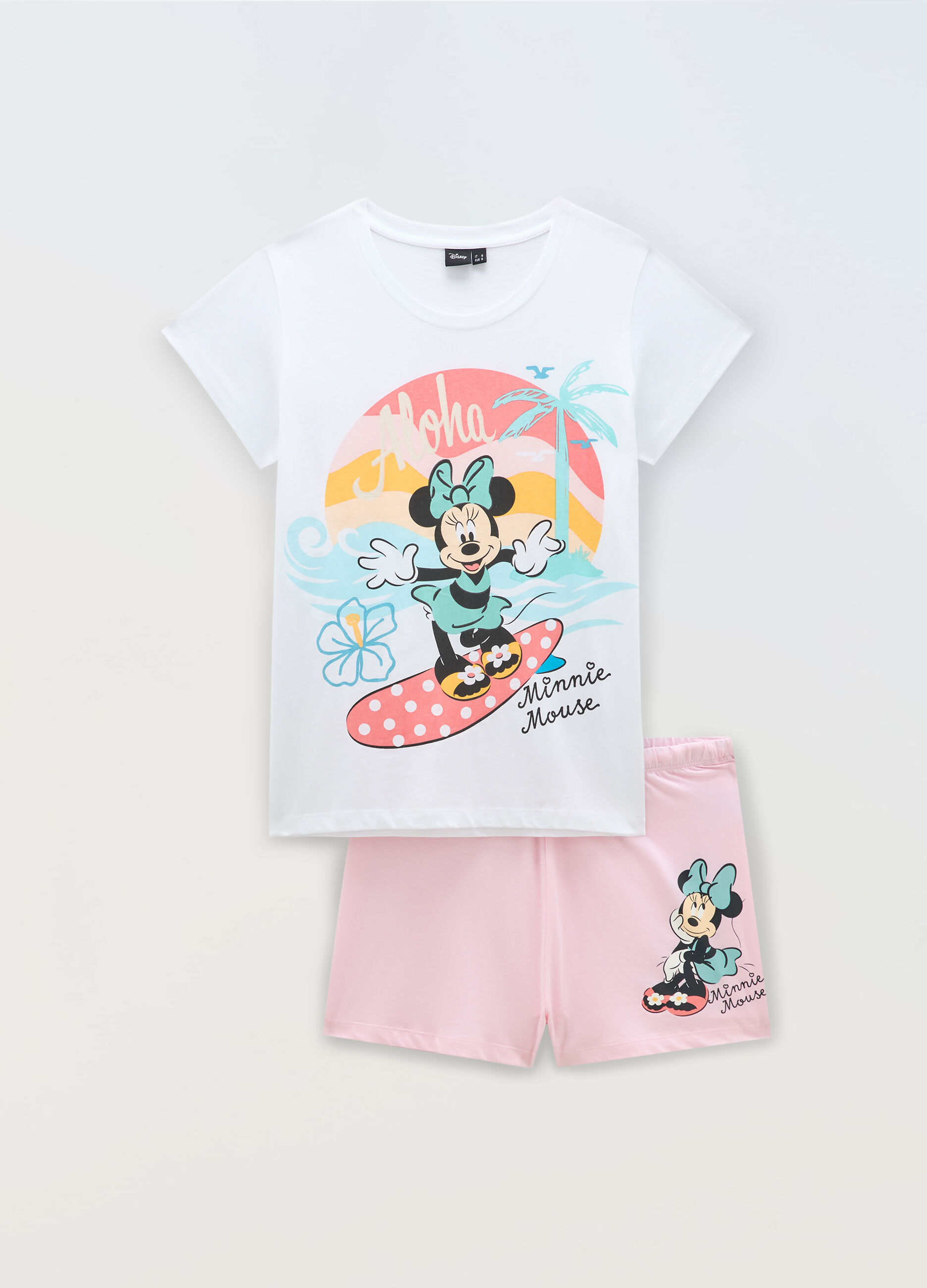 Set pigiama corto in puro cotone donna_0