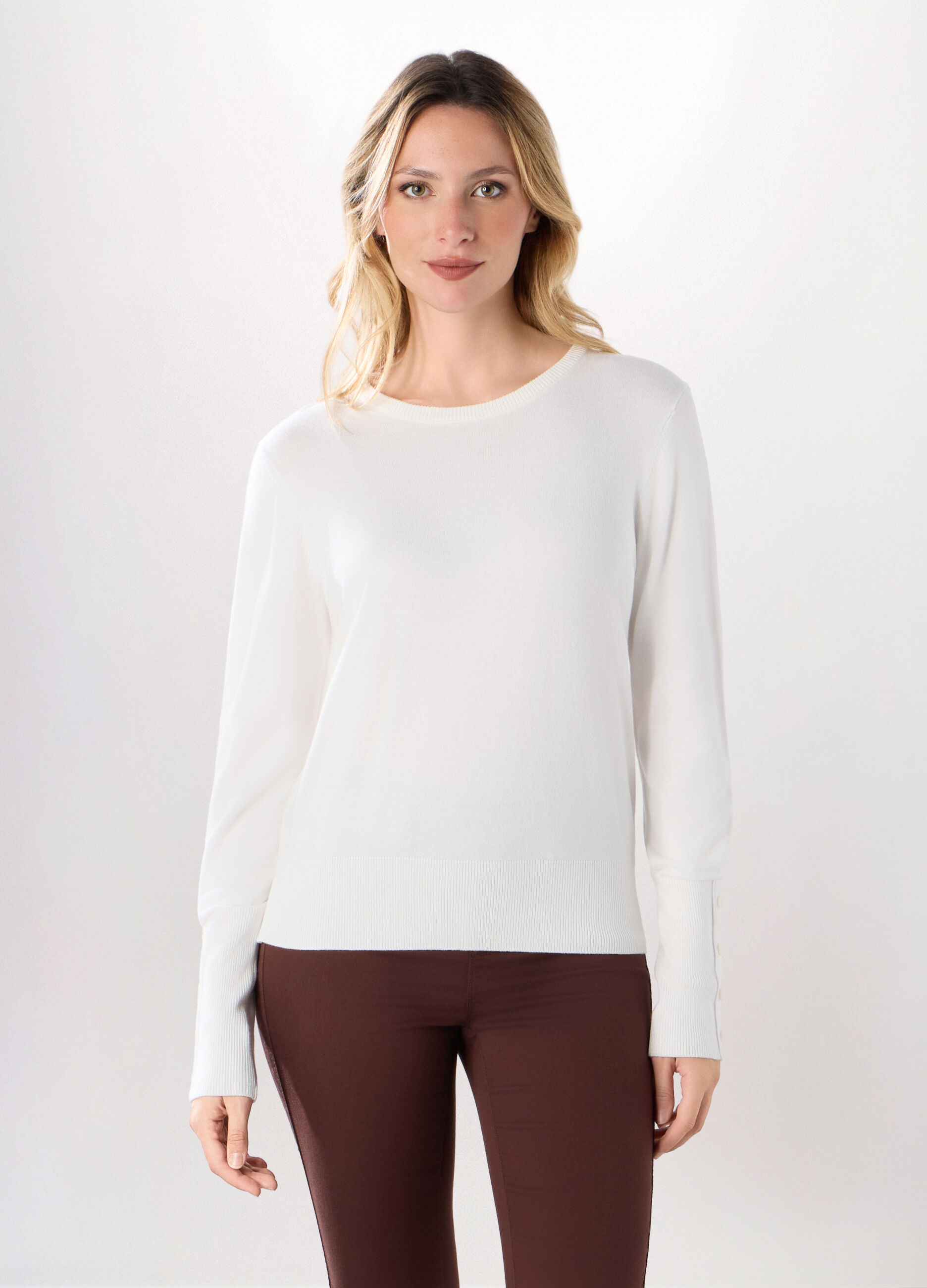 Pullover tricot misto viscosa donna_0