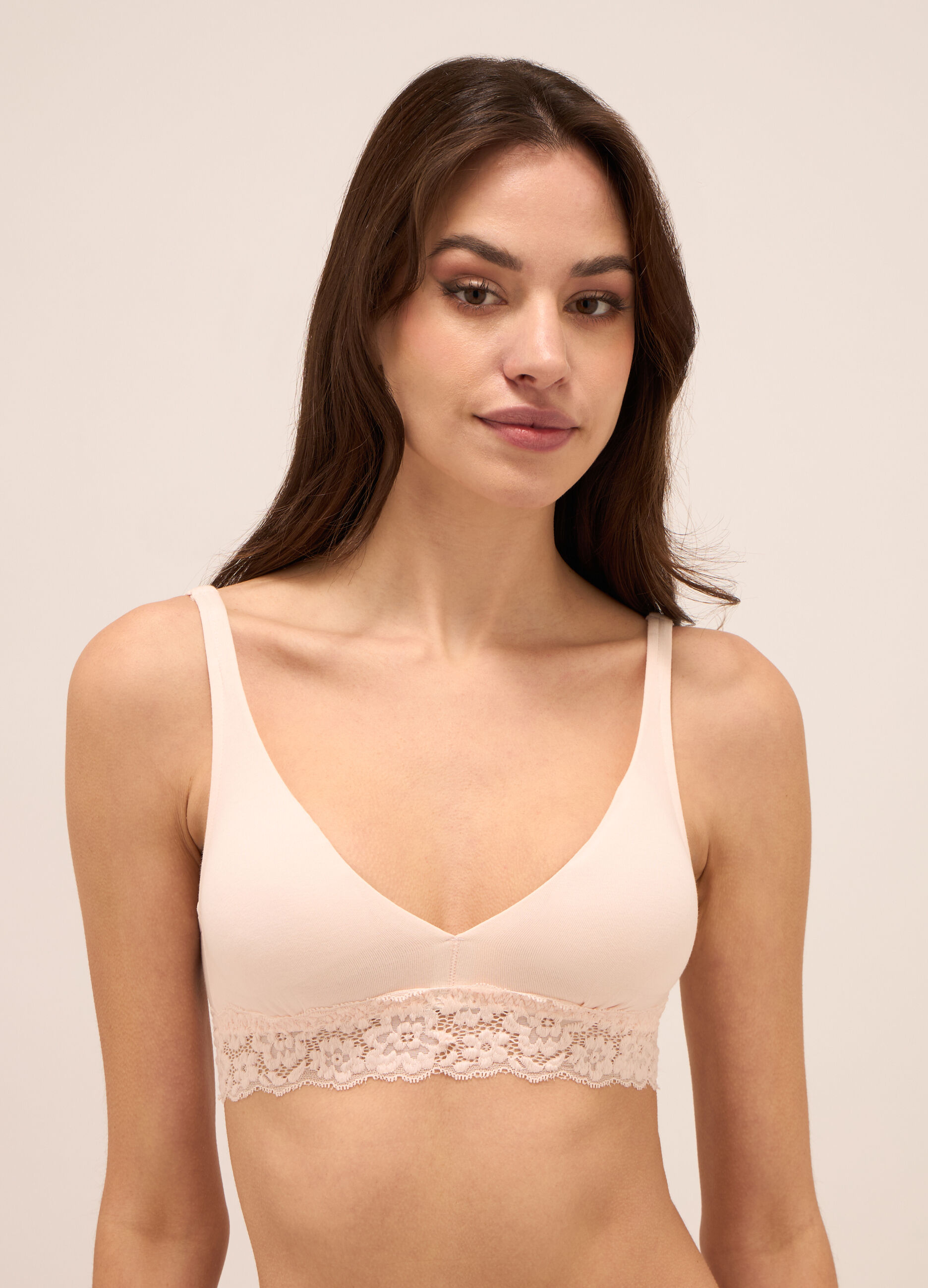 Reggiseno a triangolo in cotone stretch donna_2