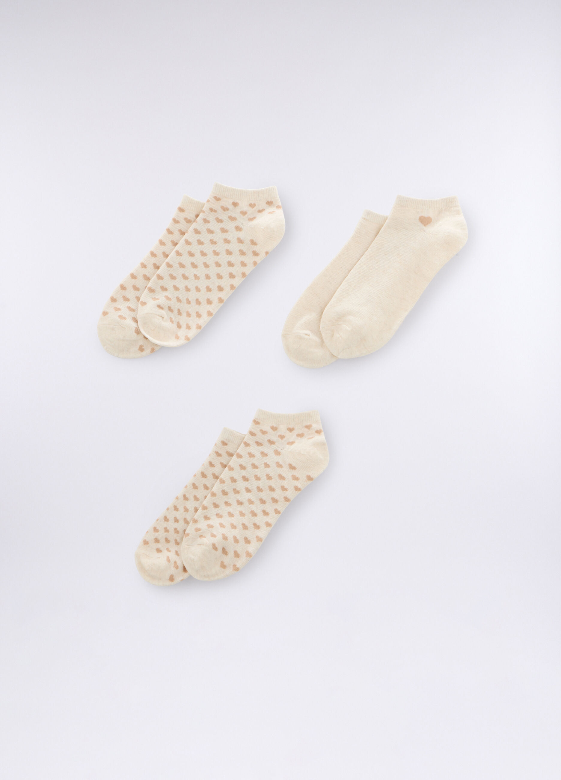 Pack 3 calze corte in cotone stretch donna_0