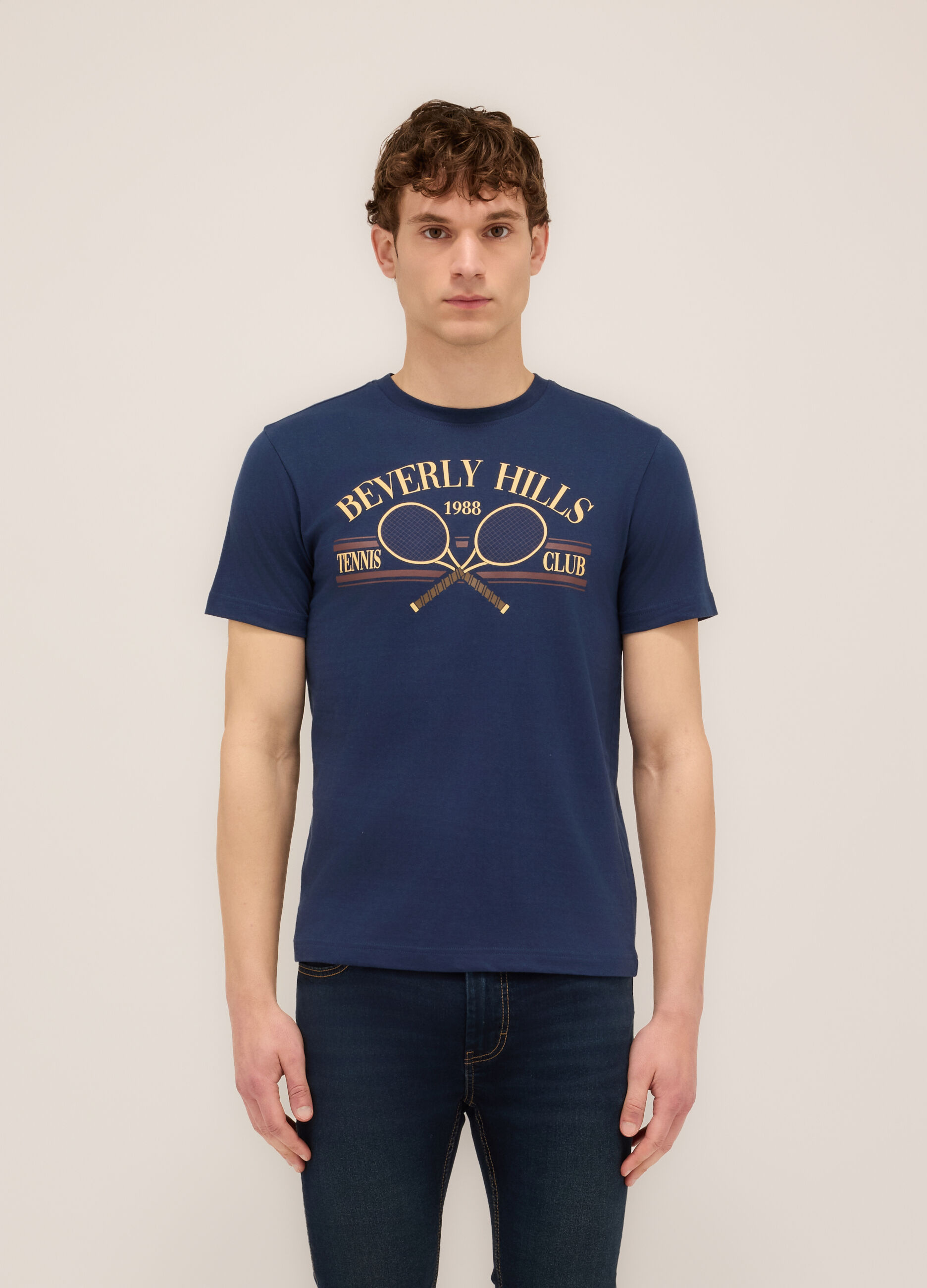 T-shirt girocollo stampa Beverly Hills Tennis Club_0