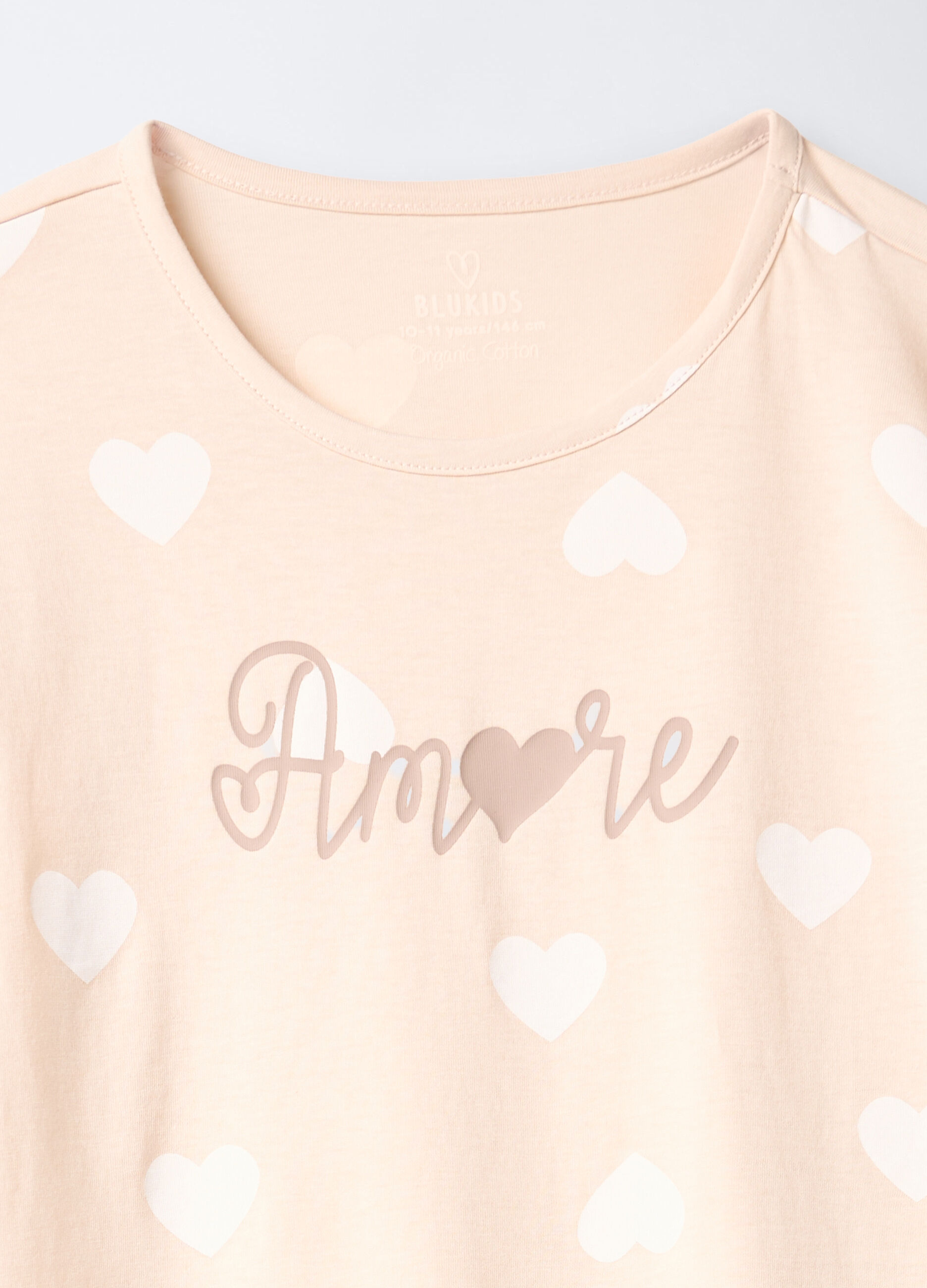 Set pigiama lungo in jersey di puro cotone ragazza_2