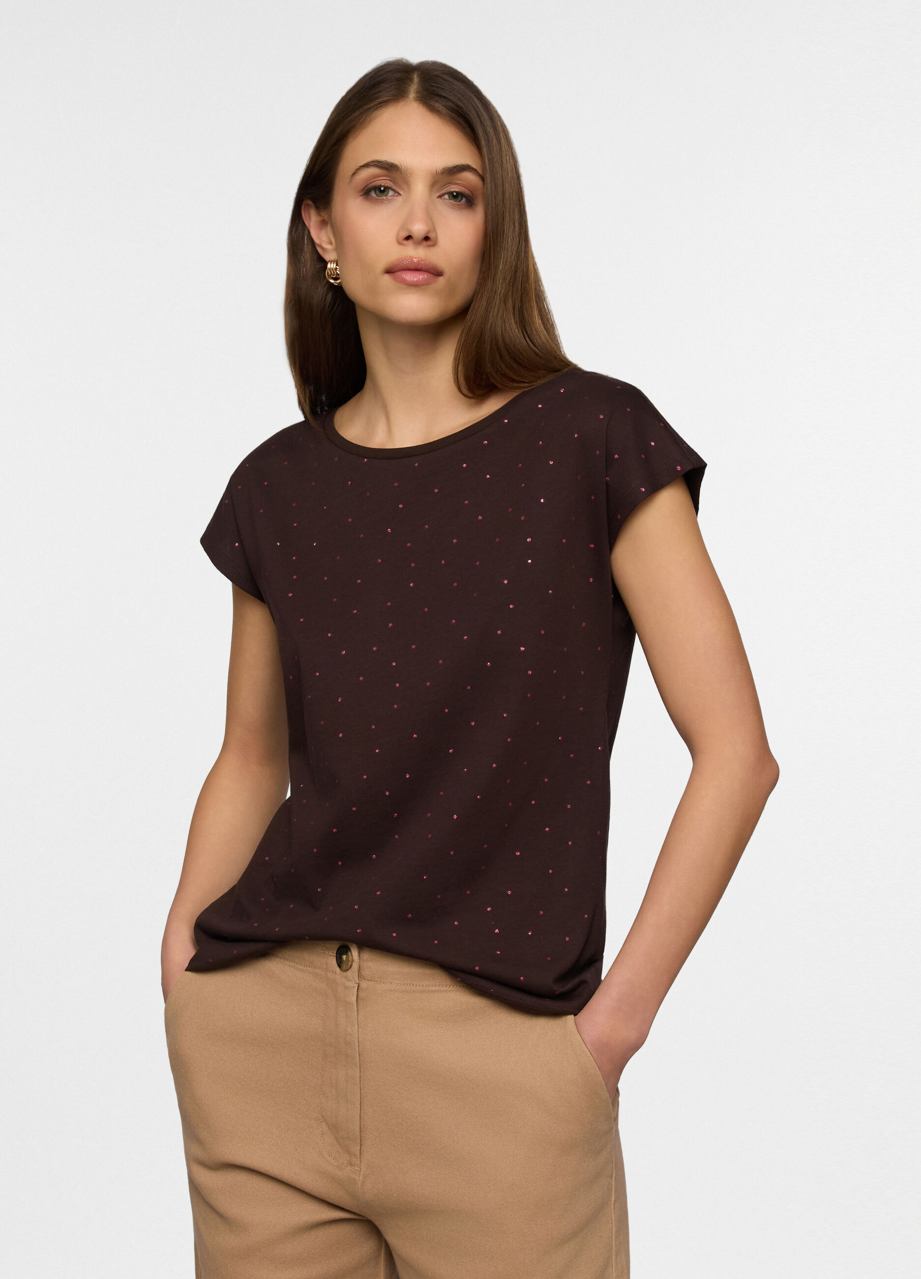 T-shirt girocollo donna_0