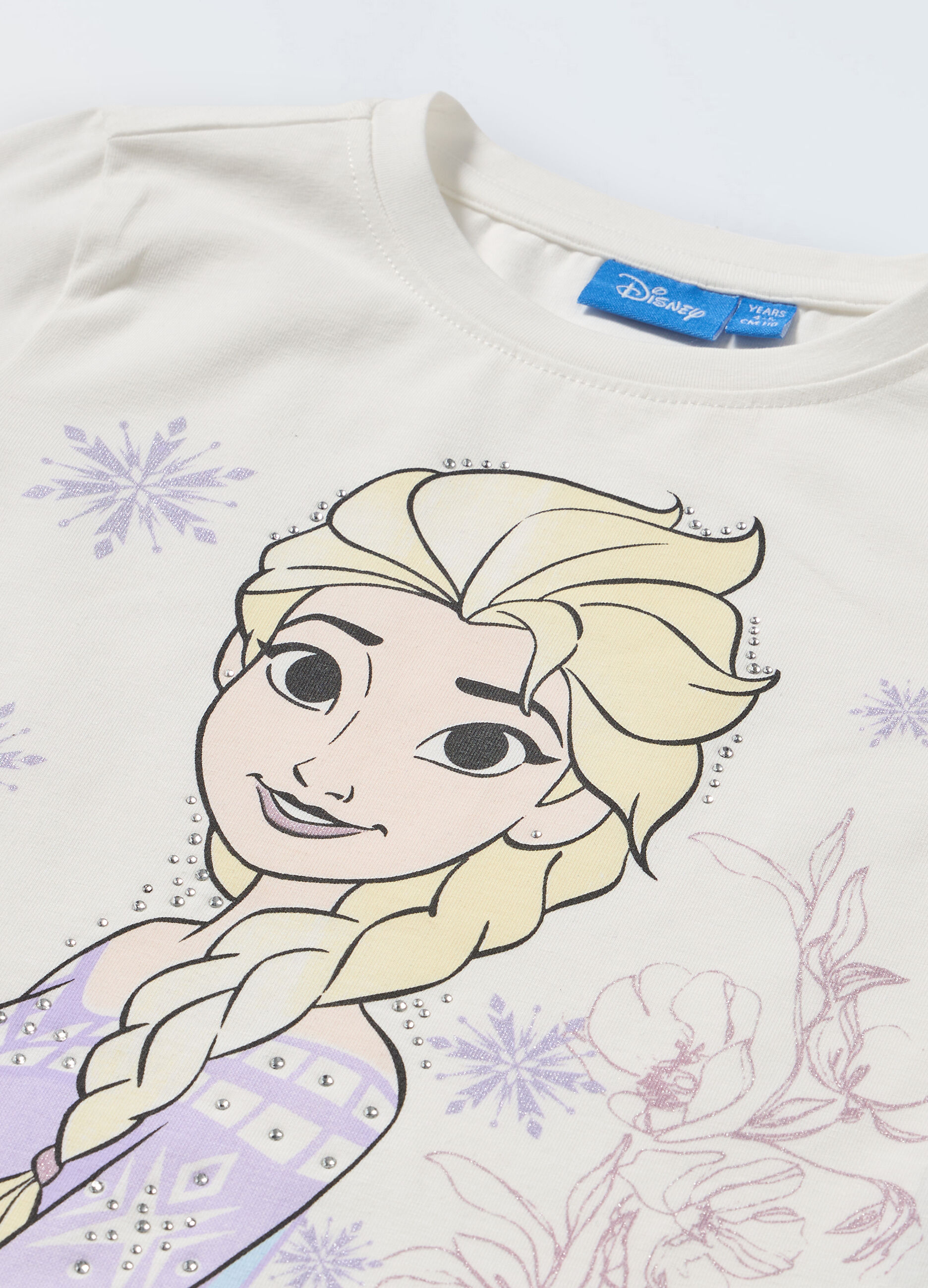 T-shirt in cotone stretch a maniche lunghe bambina_1