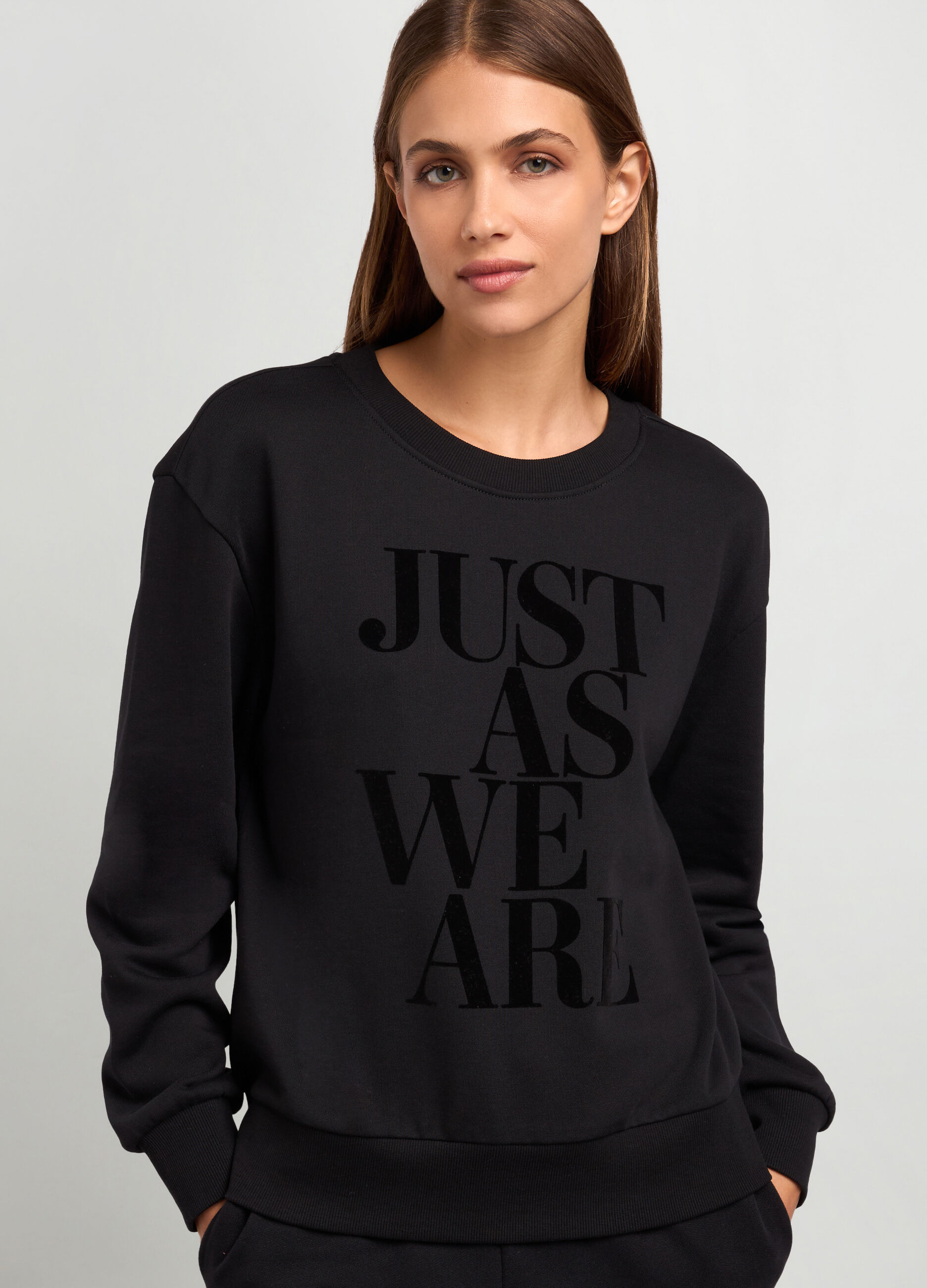 Felpa in french terry di puro cotone donna_2