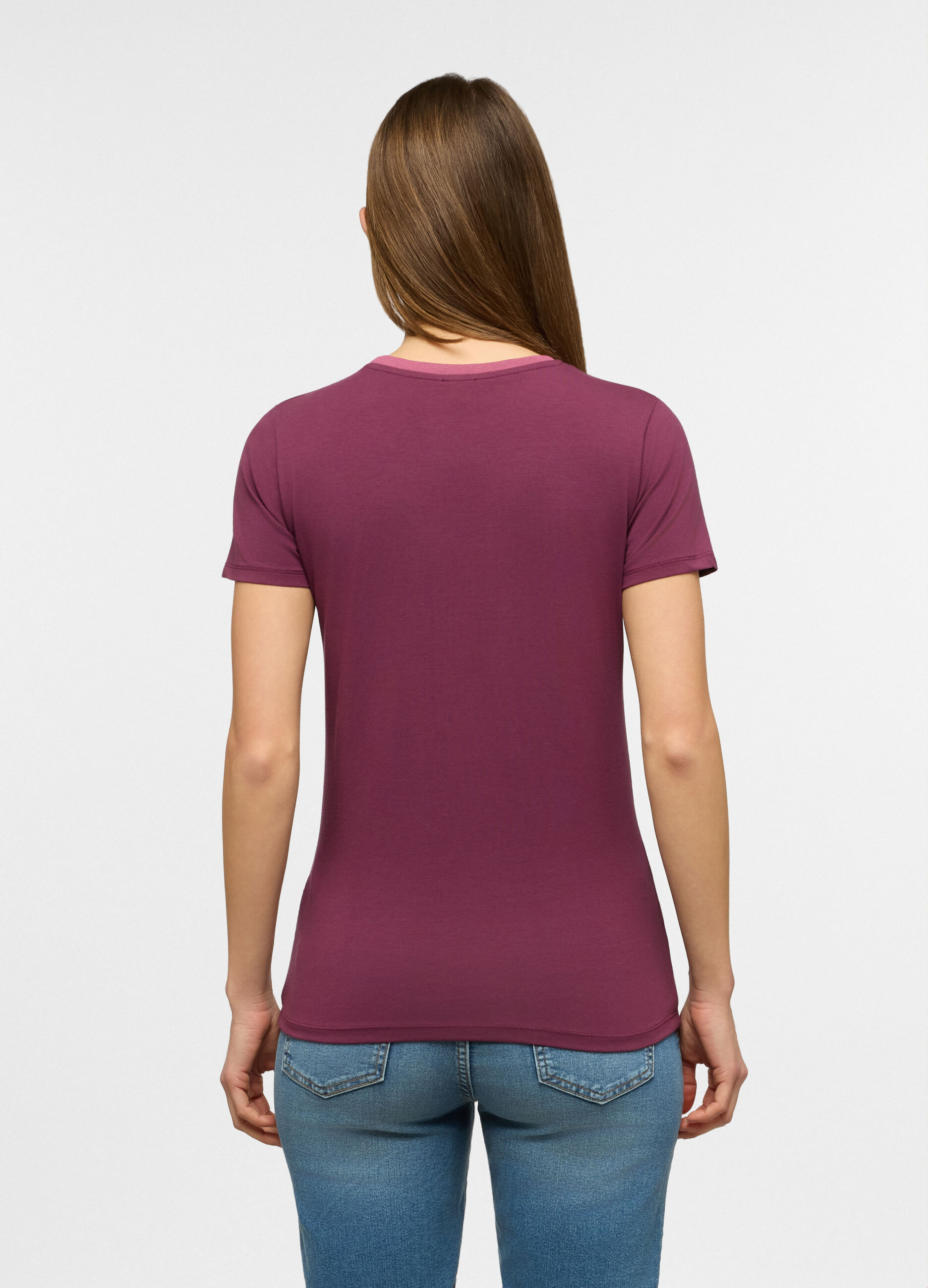 T-shirt girocollo stretch donna_1