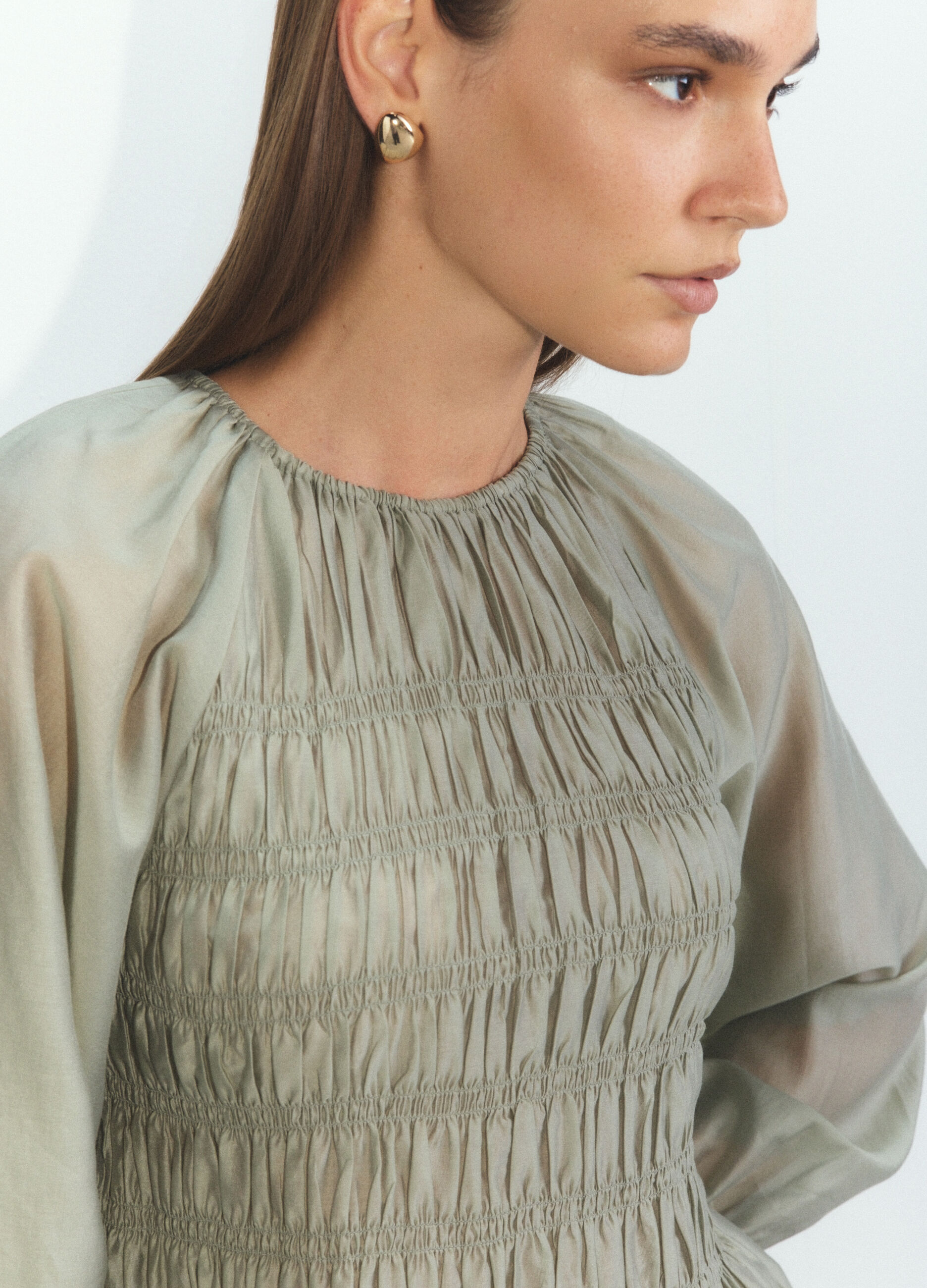 Blusa Fit Slim in mista Lyocell donna_4