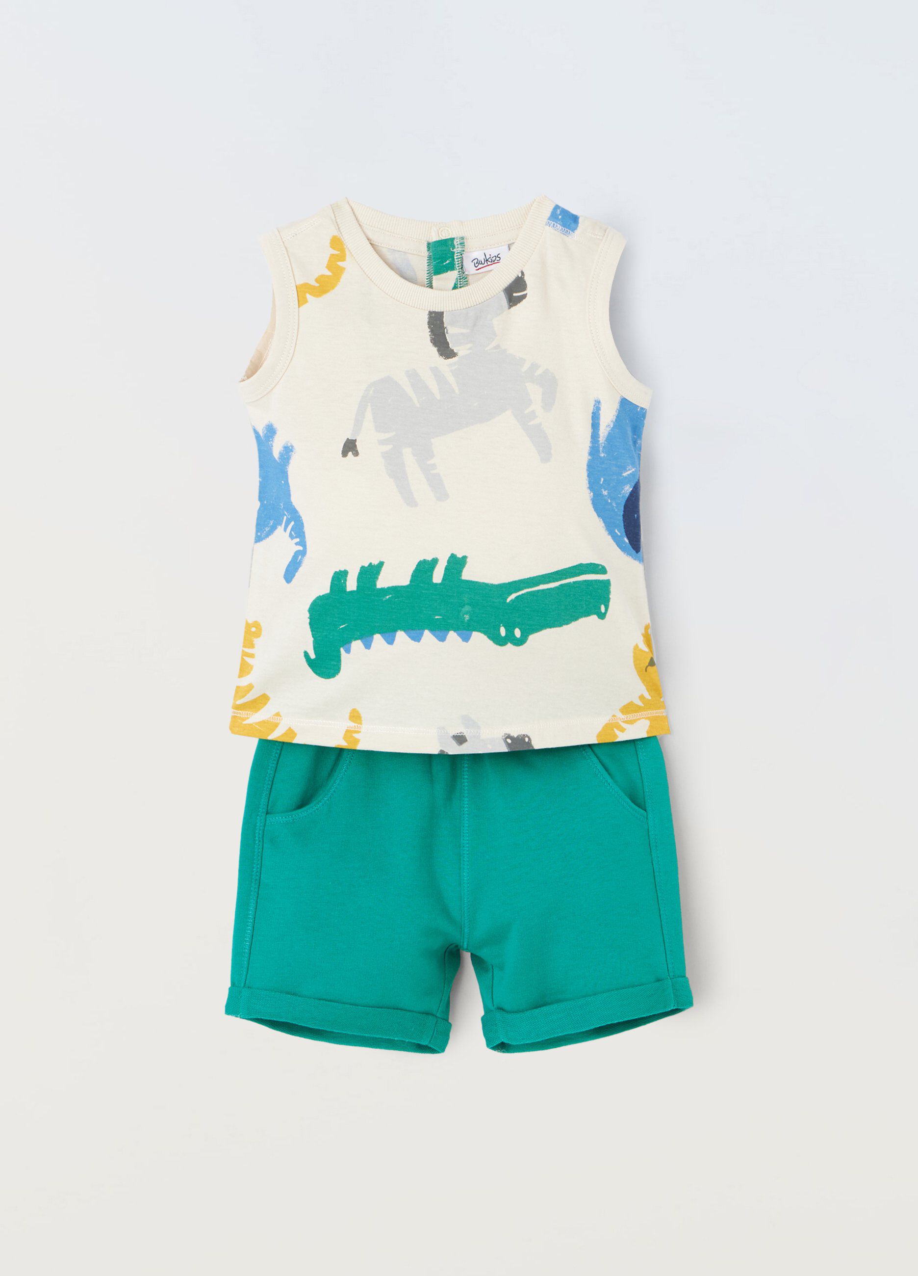 Jogging set in puro cotone neonato