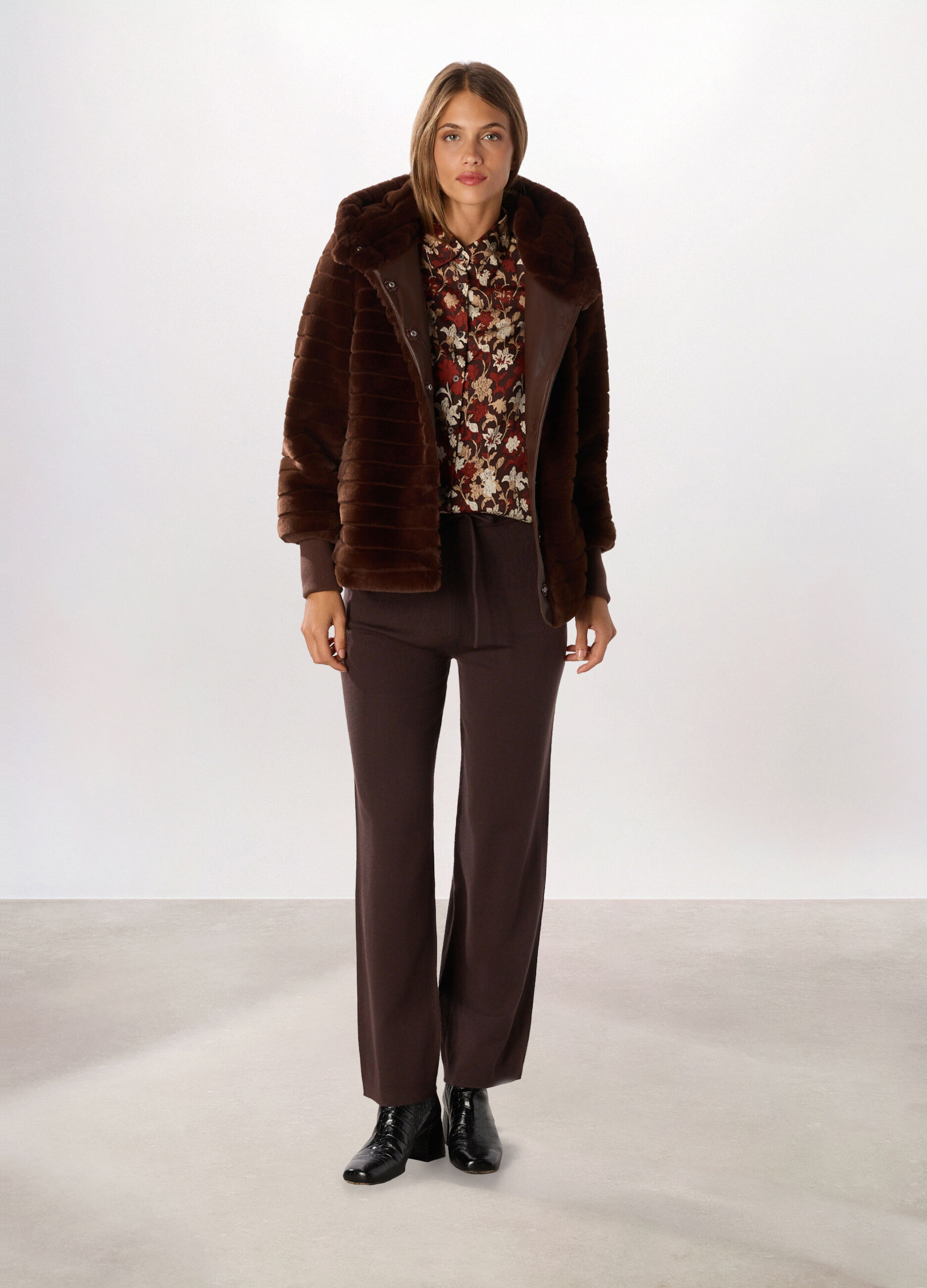 Giacca in eco fur donna_0