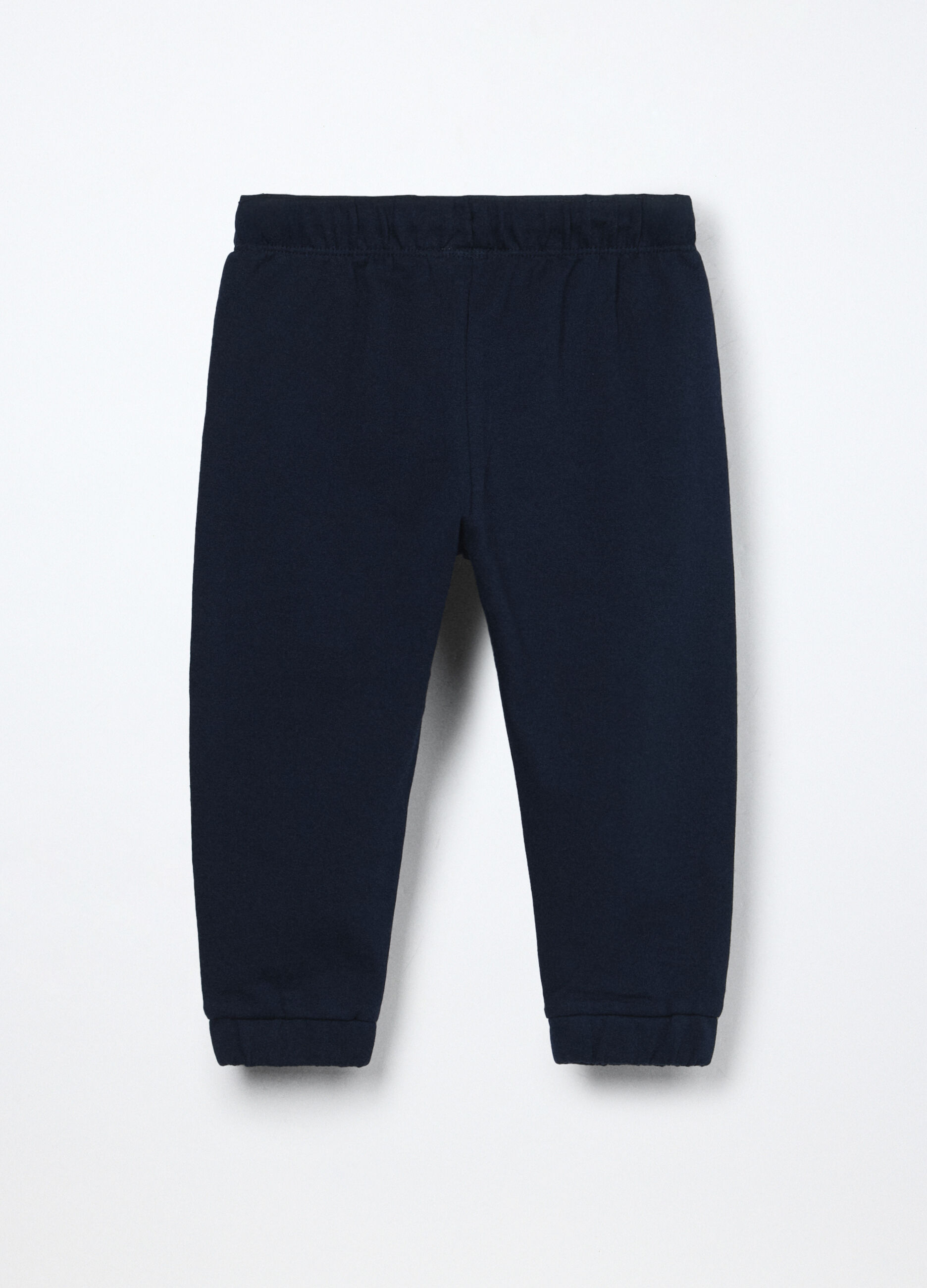 Jogger in french terry di puro cotone neonato_1