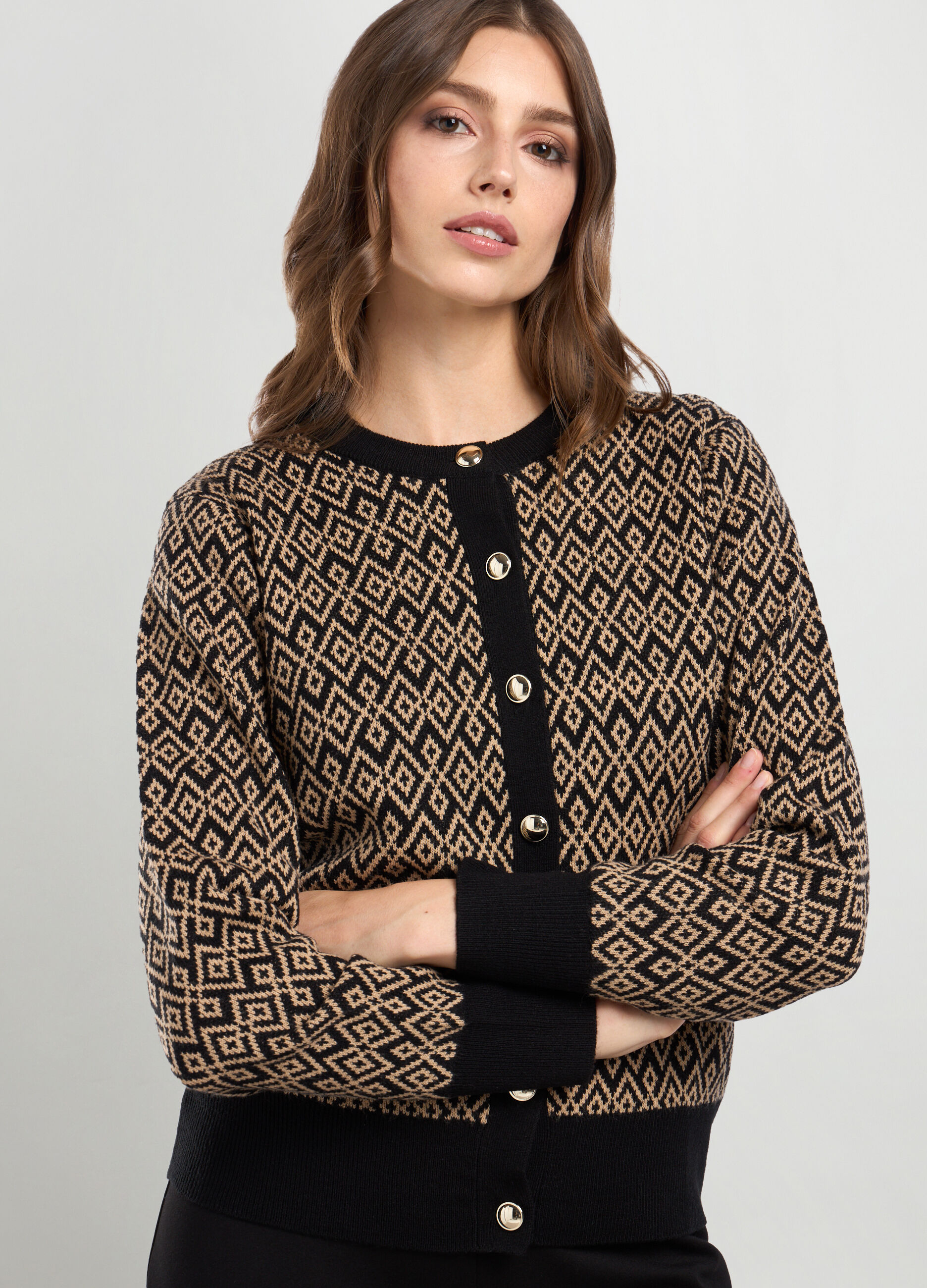 Cardigan jacquard donna_2