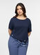 T-shirt girocollo donna curvy_0