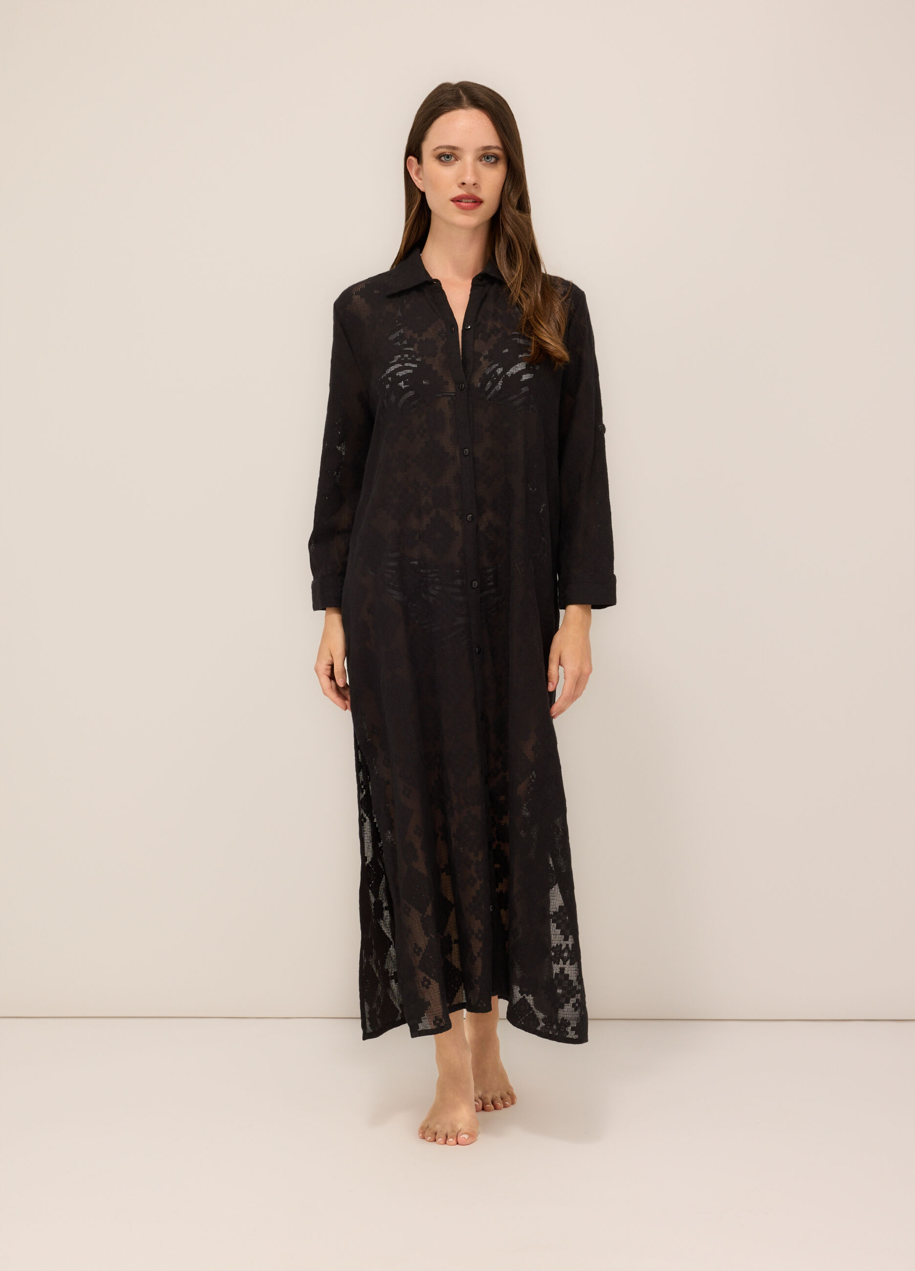 Copricostume lungo misto cotone donna_0