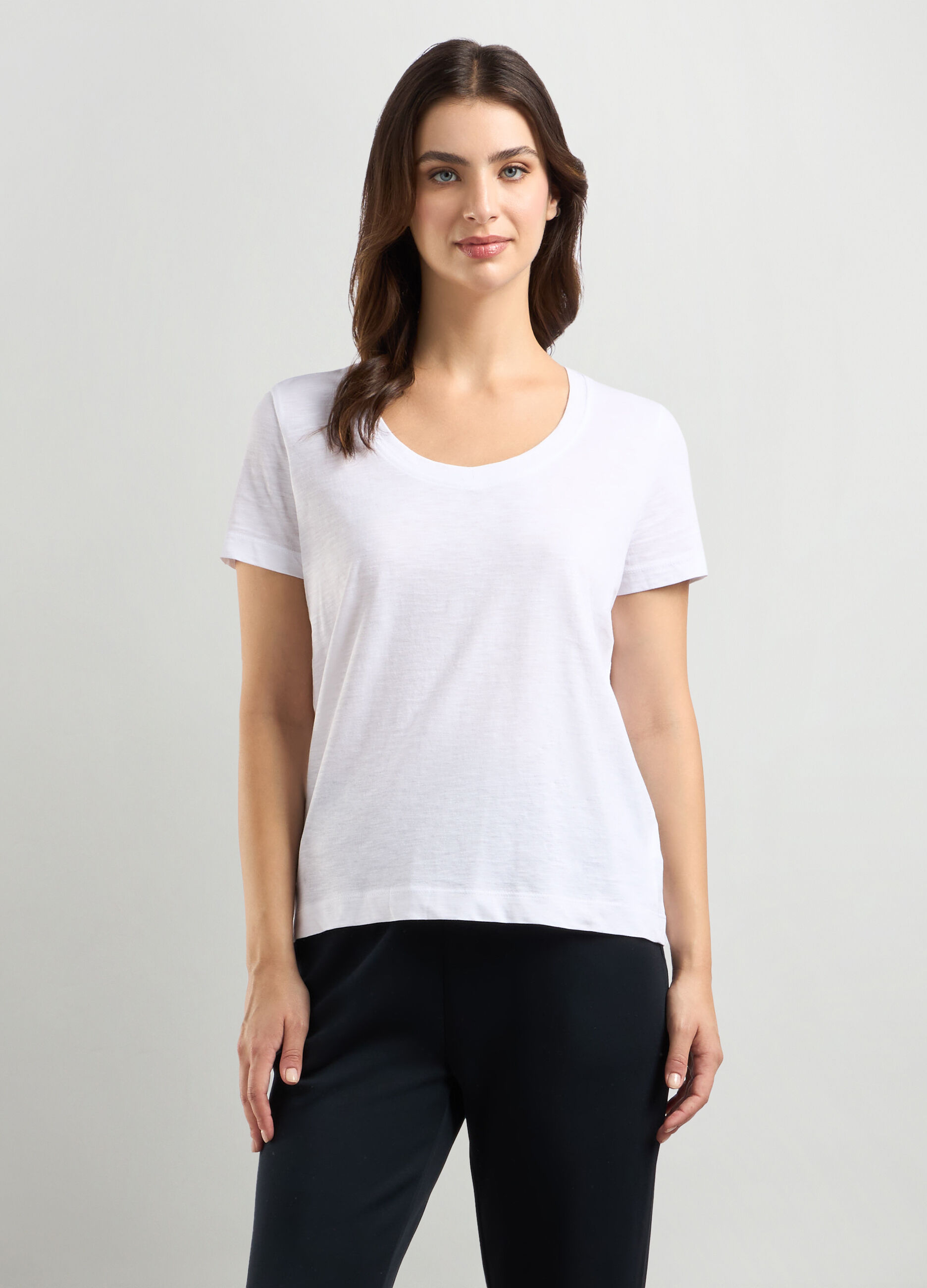 T-shirt in puro cotone donna_0