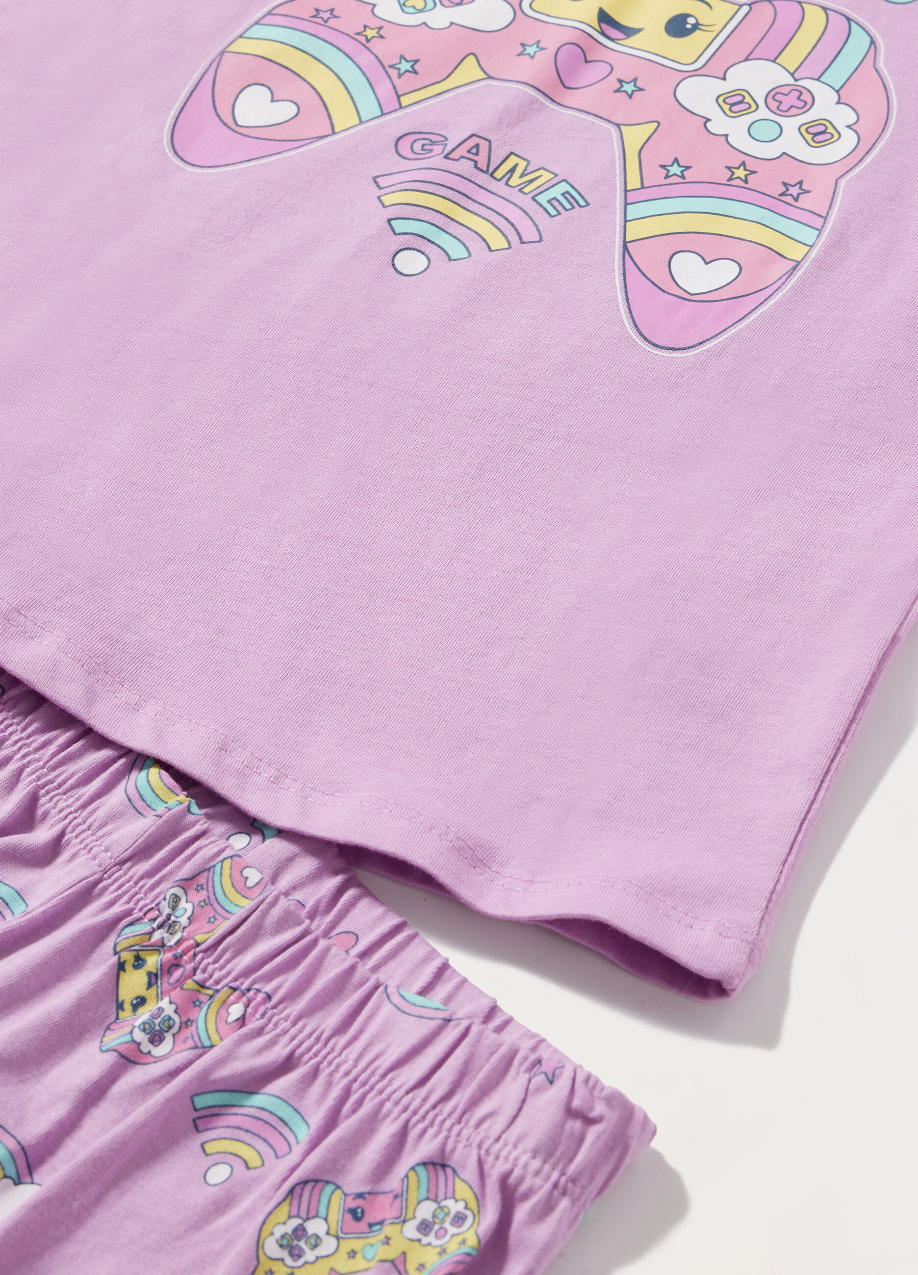 Set pigiama in jersey di puro cotone bambina