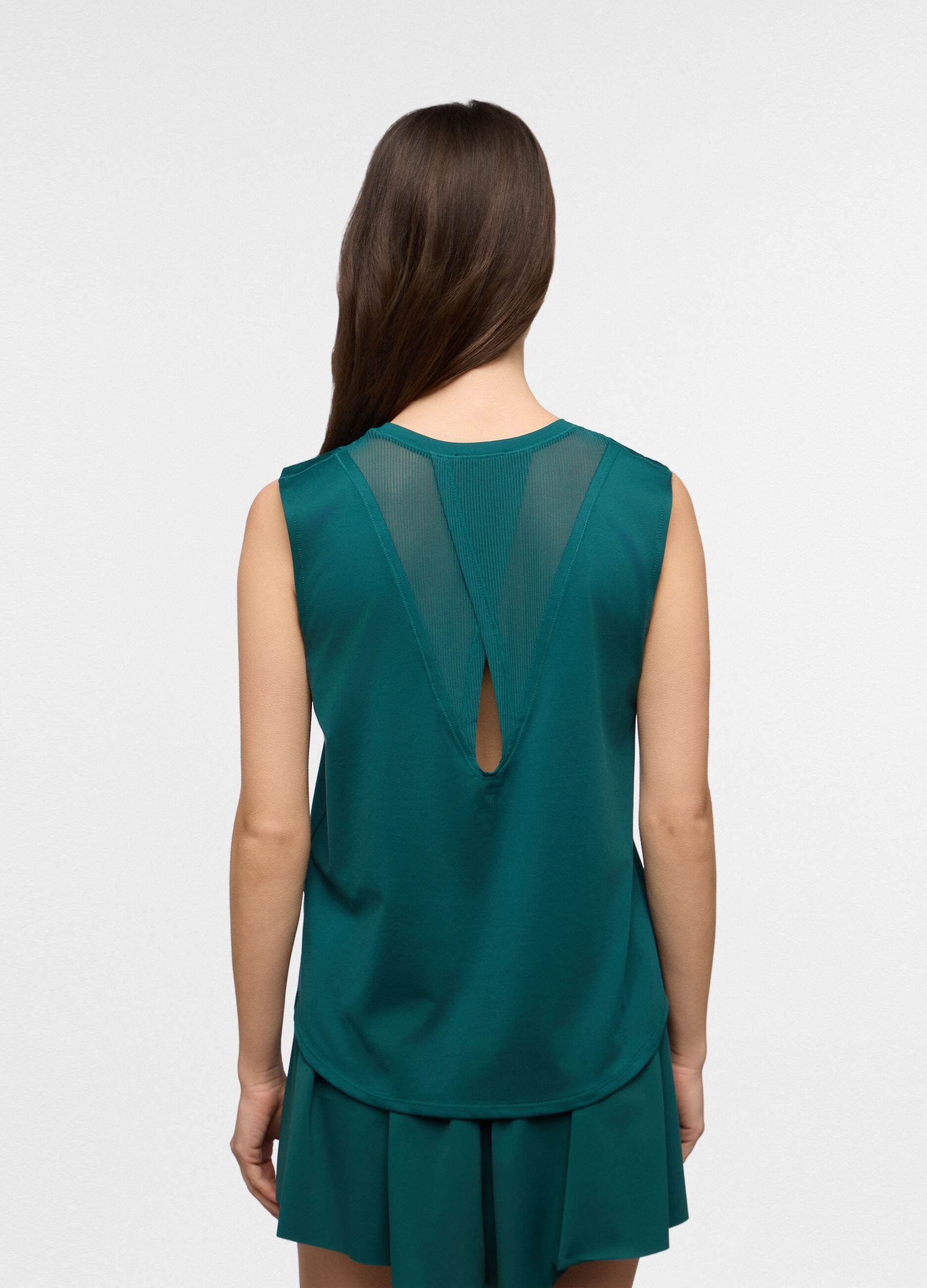 Canotta girocollo in jersey stretch donna_1