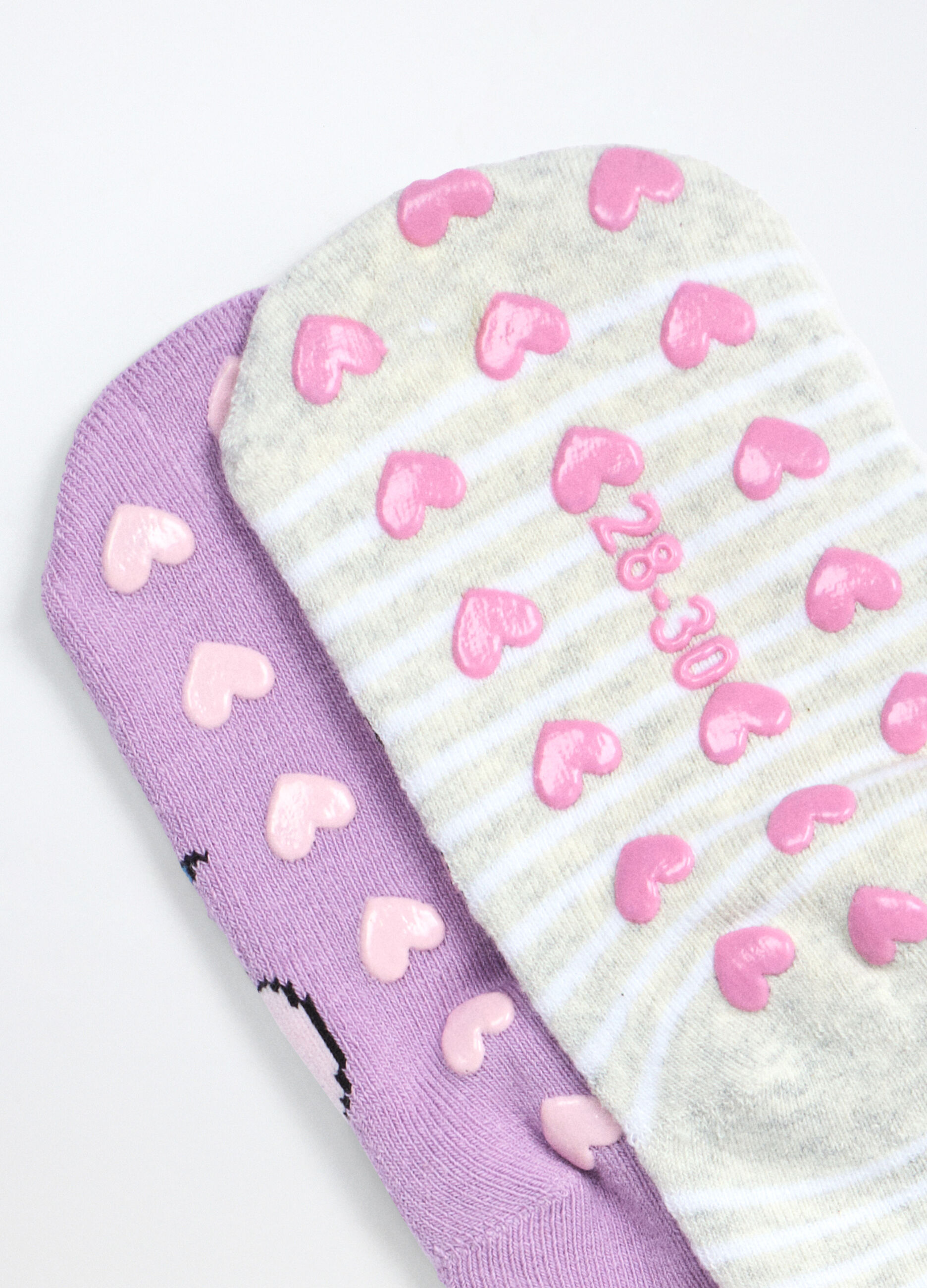 Pack 2 calze antiscivolo in spugna misto cotone bambina_2