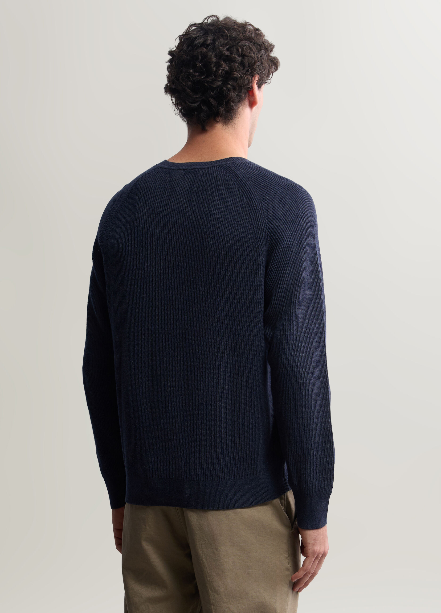 Maglione girocollo in maglia inglese uomo_1