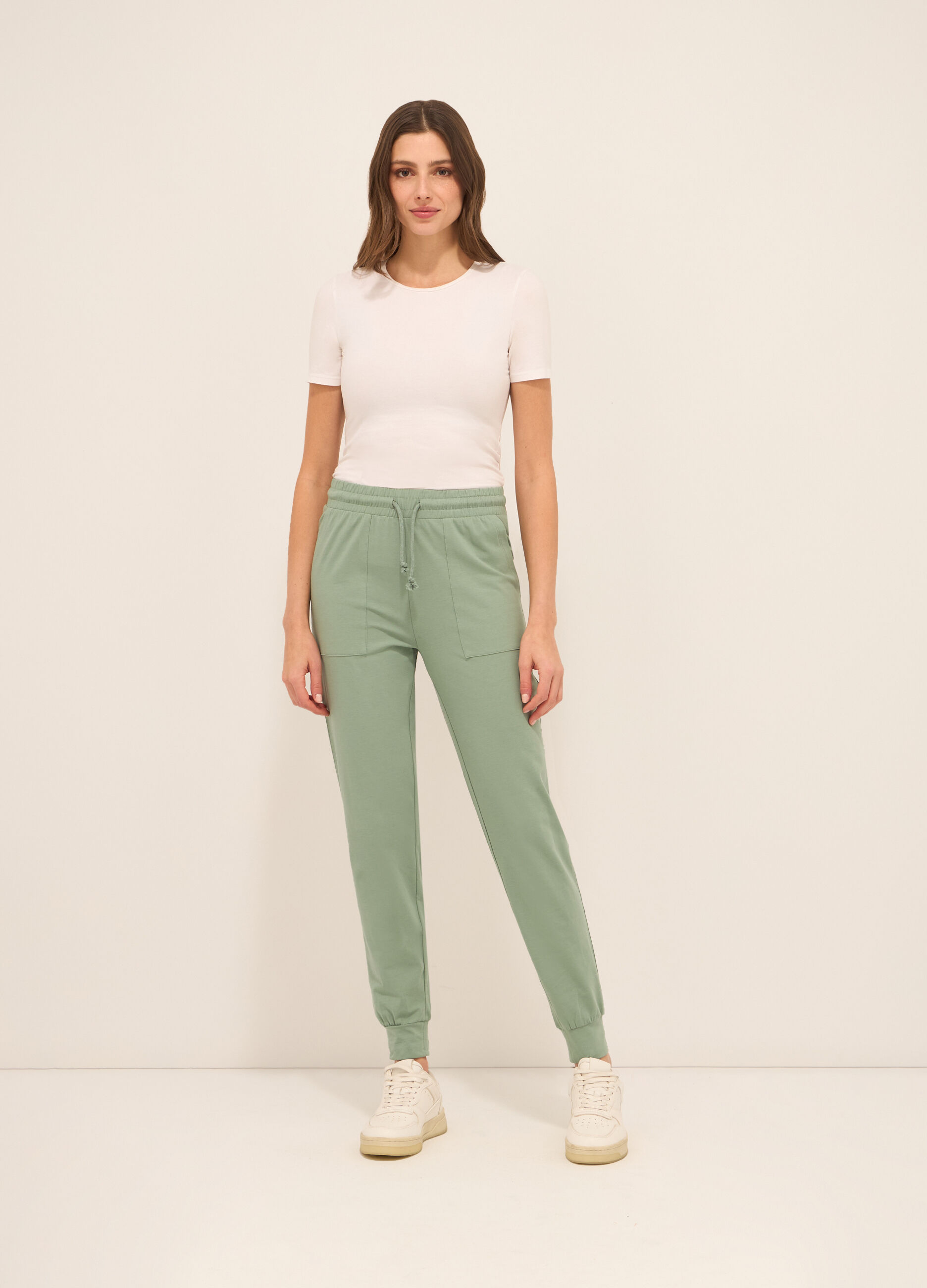 Jogger on cotone stretch donna_0