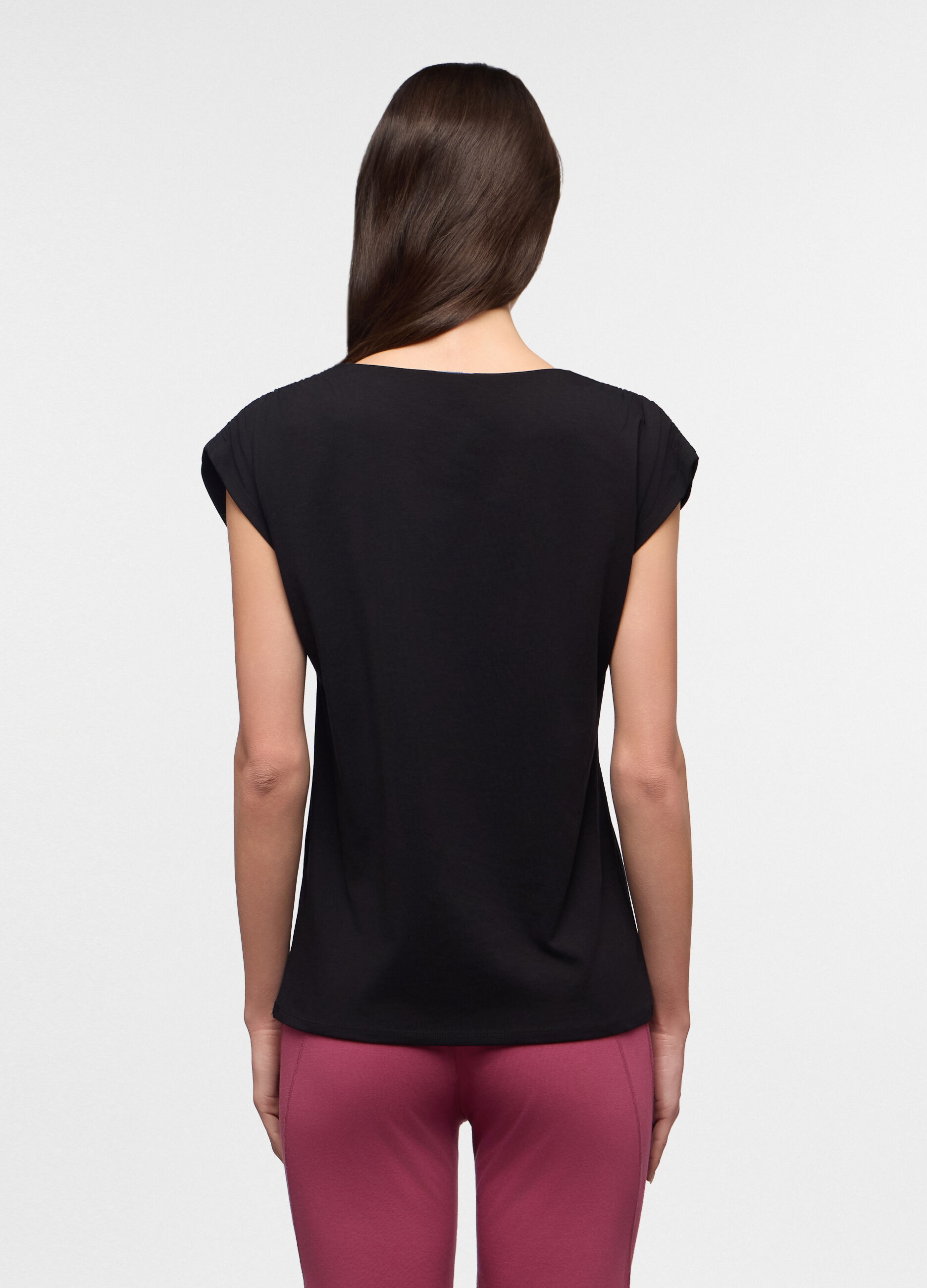 T-shirt girocollo stretch donna_1