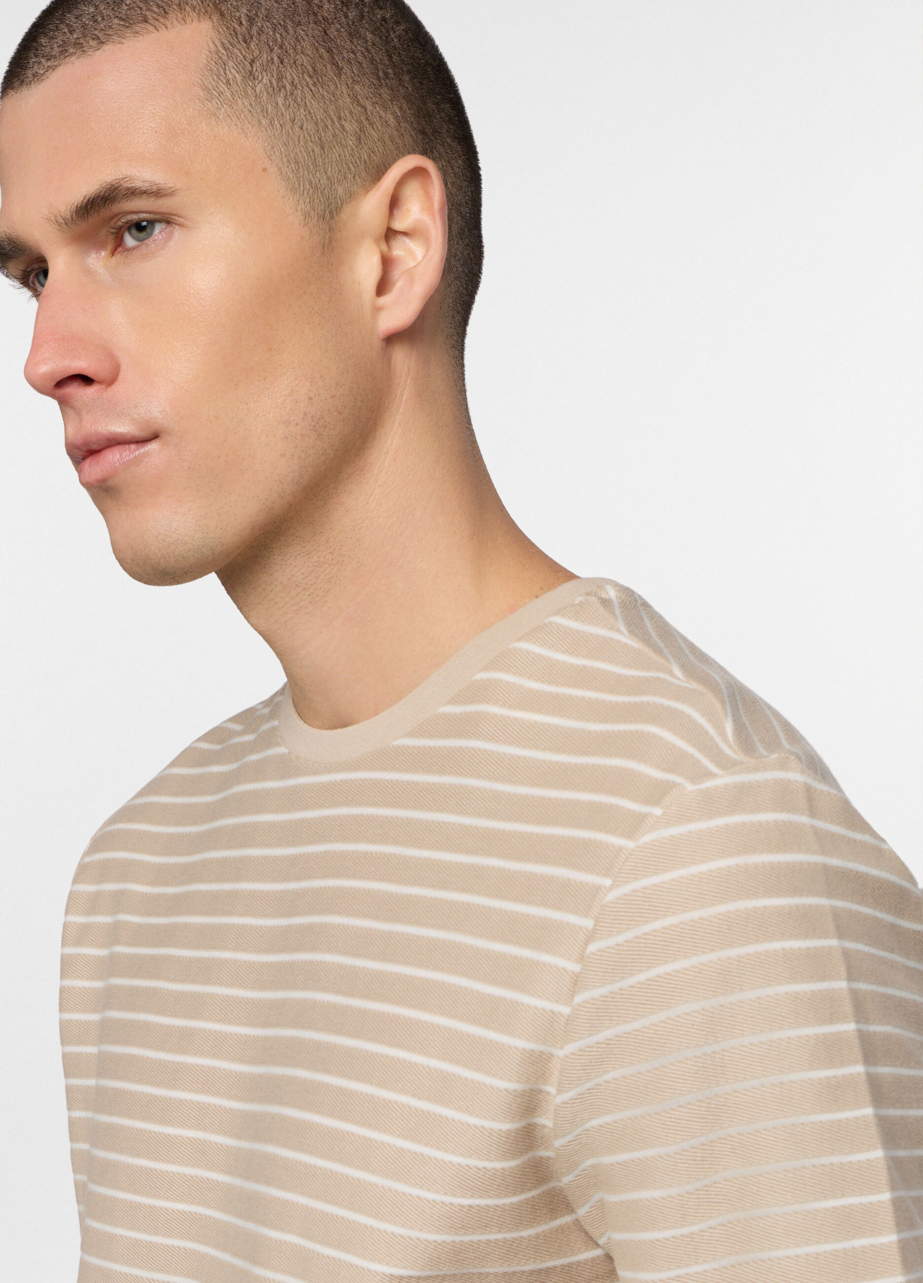 T-shirt in cotone a righe uomo_2