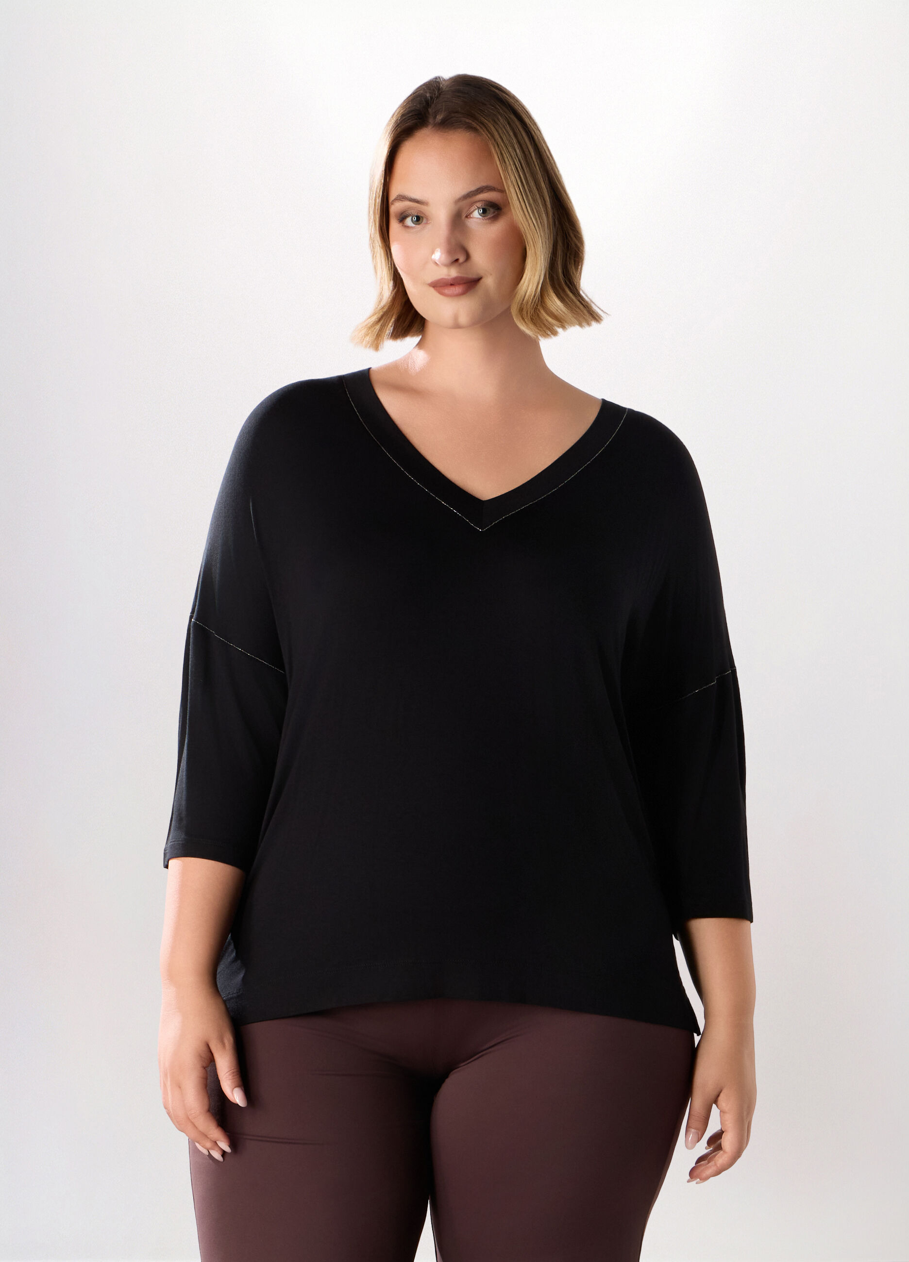 T-shirt in viscosa stretch donna curvy_0
