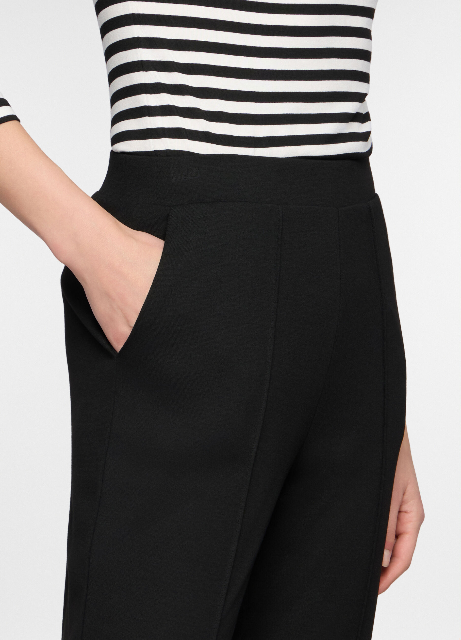 Pantaloni regular fit in jersey stretch donna_2