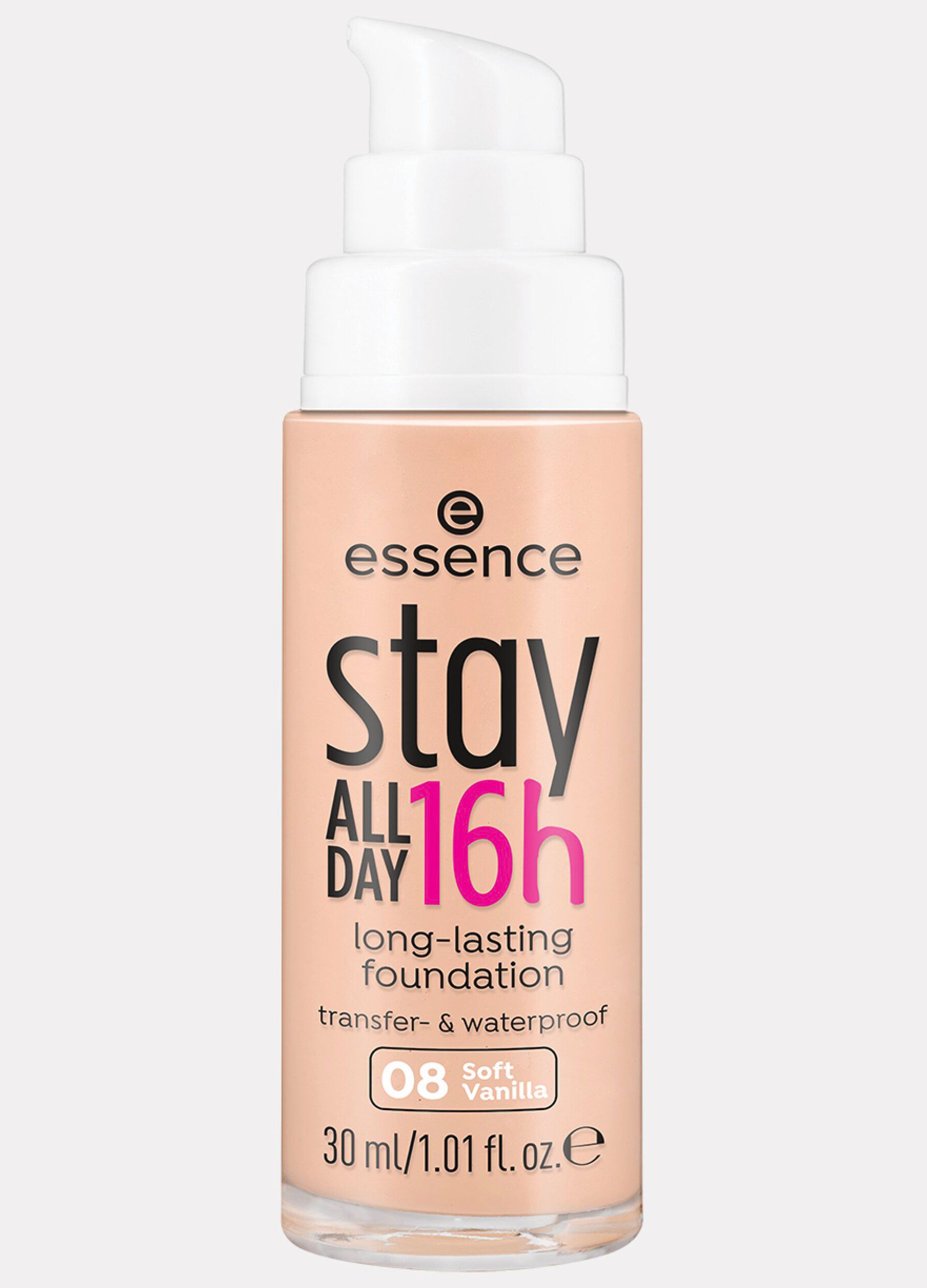 Essence stay all day 16h long-lasting fondotinta viso 08