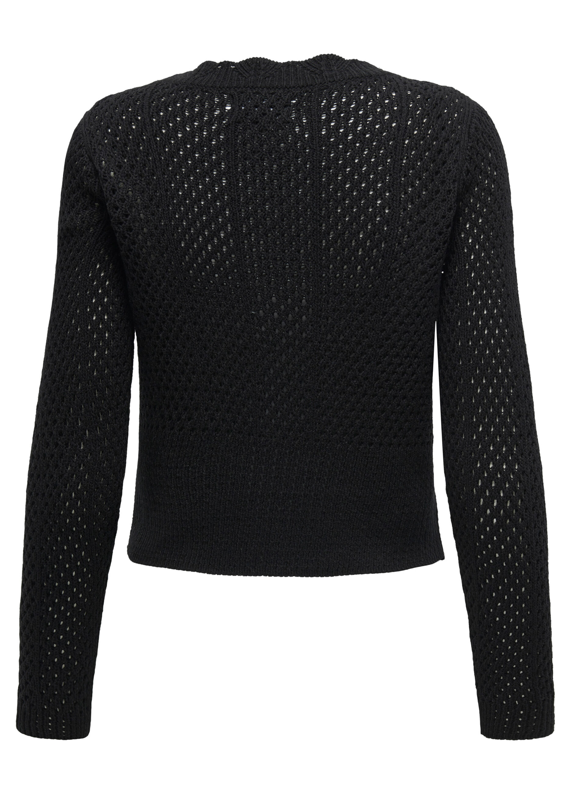 Cardigan tricot con lavorazione traforata donna_6