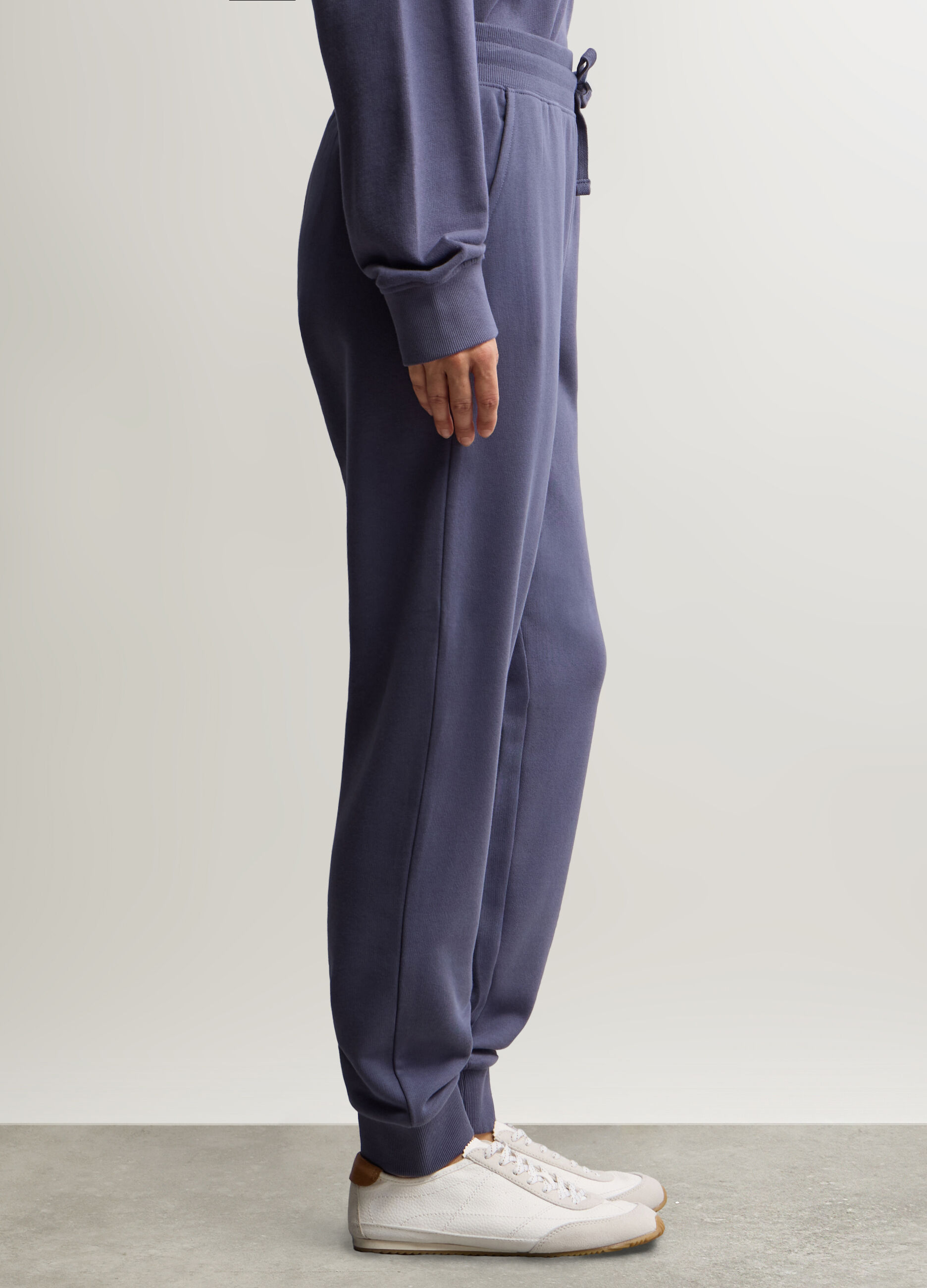Jogger Fit Regular in misto cotone garzato stretch donna_1