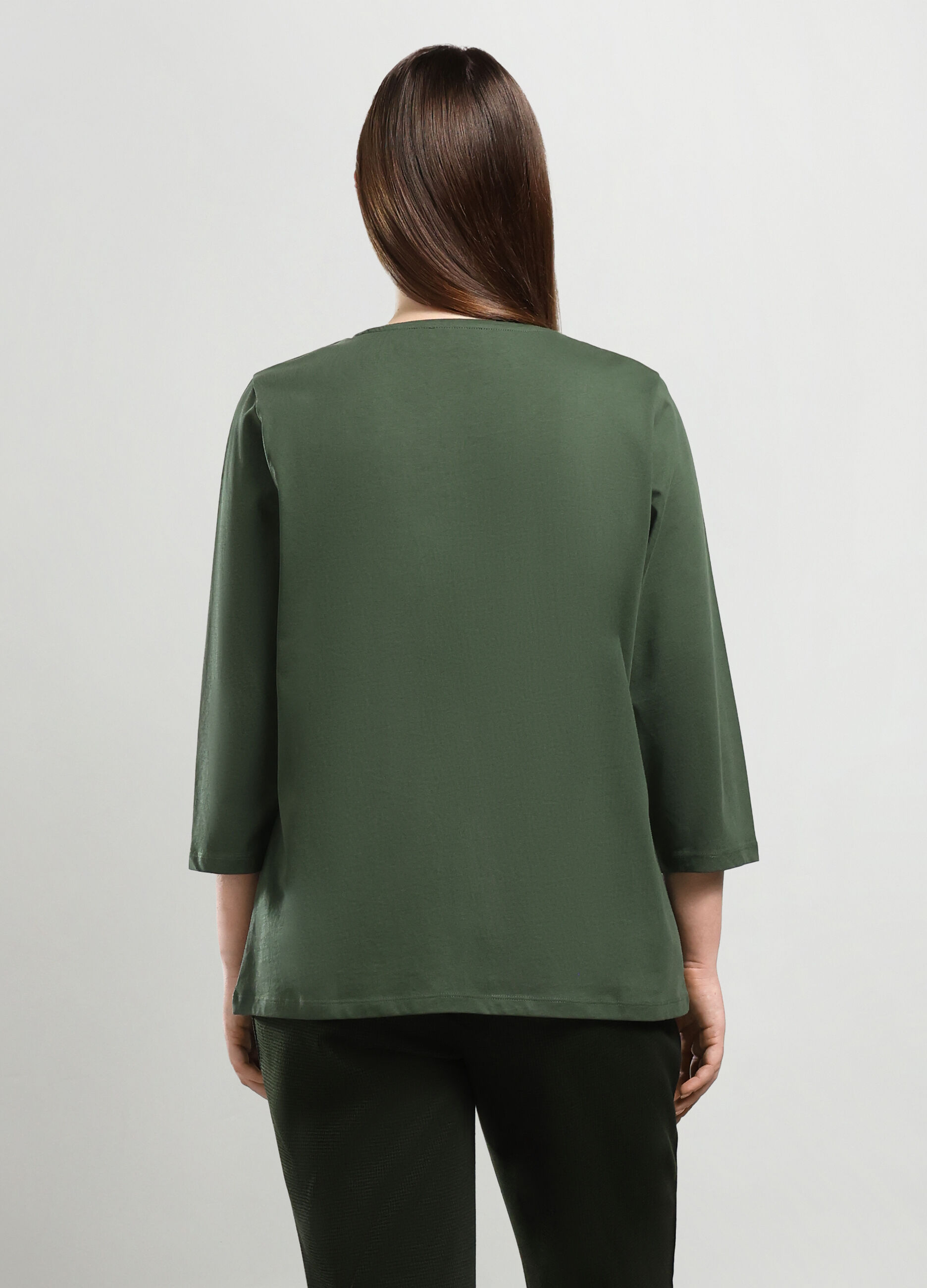 T-shirt in jersey di puro cotone_1