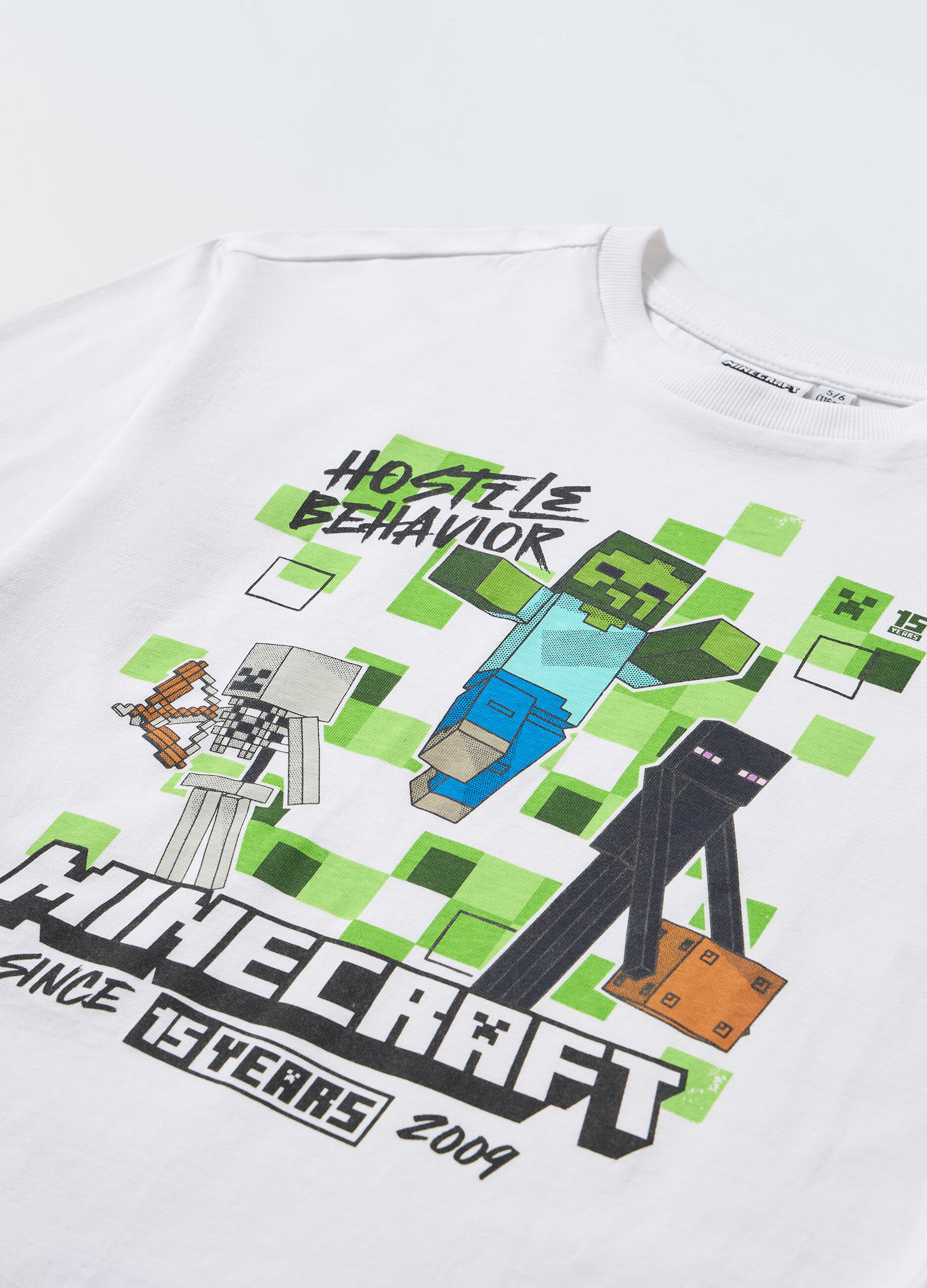 T-shirt Minecraft in puro cotone bambino_1