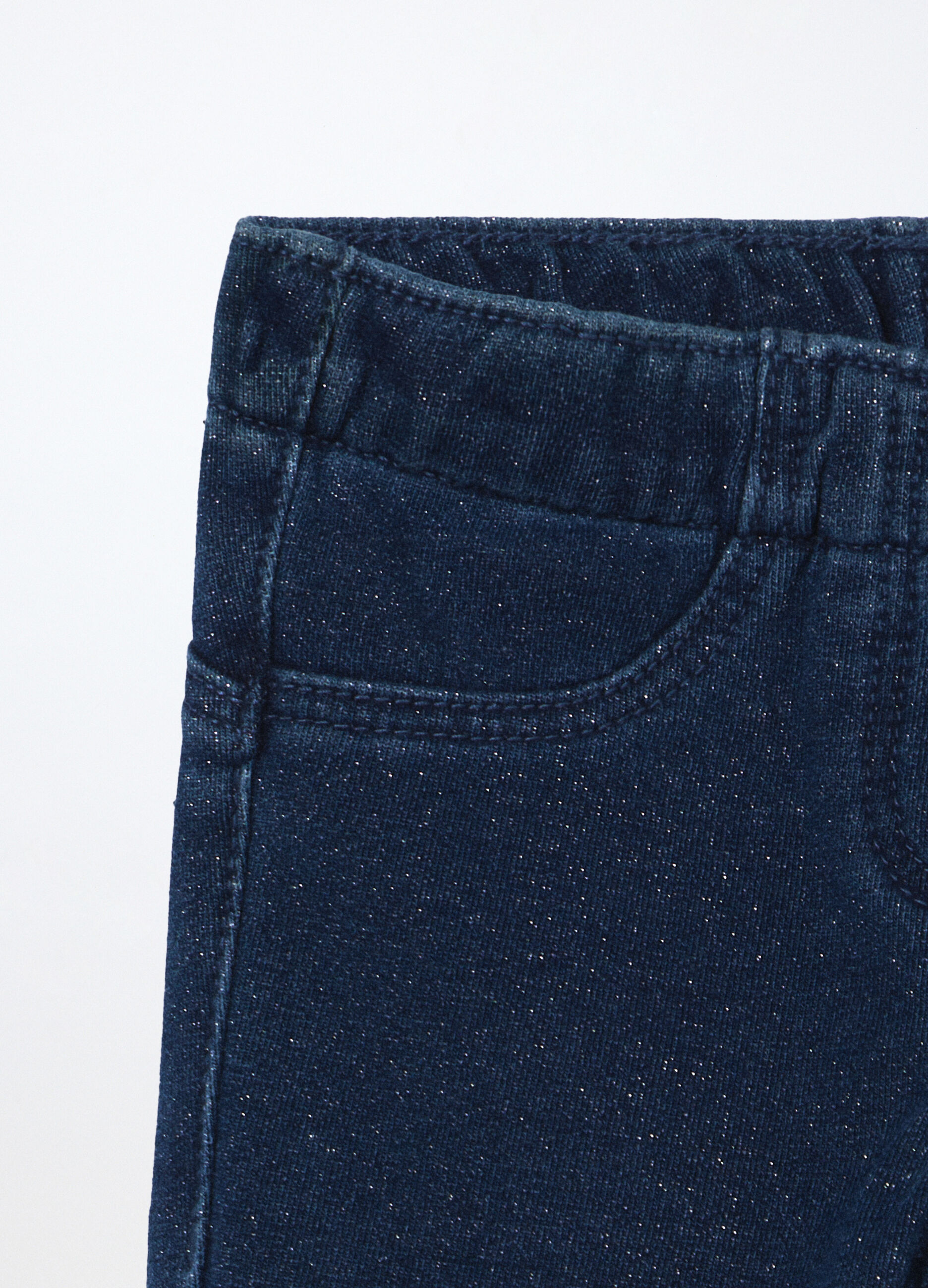 Jeggings in french terry denim bambina_2
