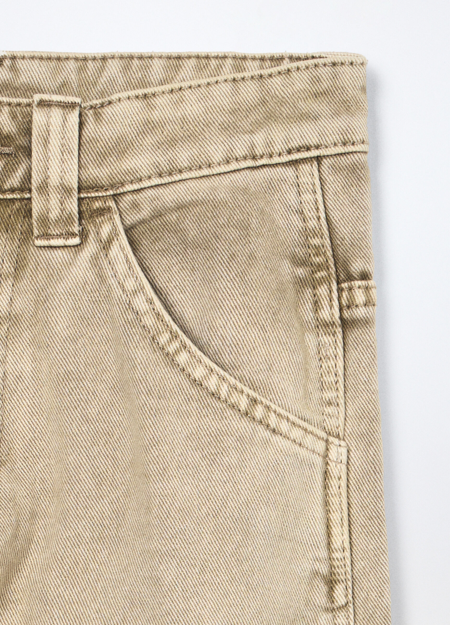 Pantaloni in denim di puro cotone ragazzo_2