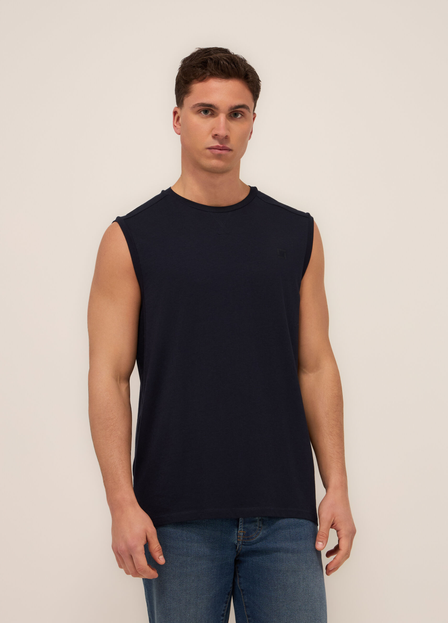 Canotta in cotone e modal stretch uomo